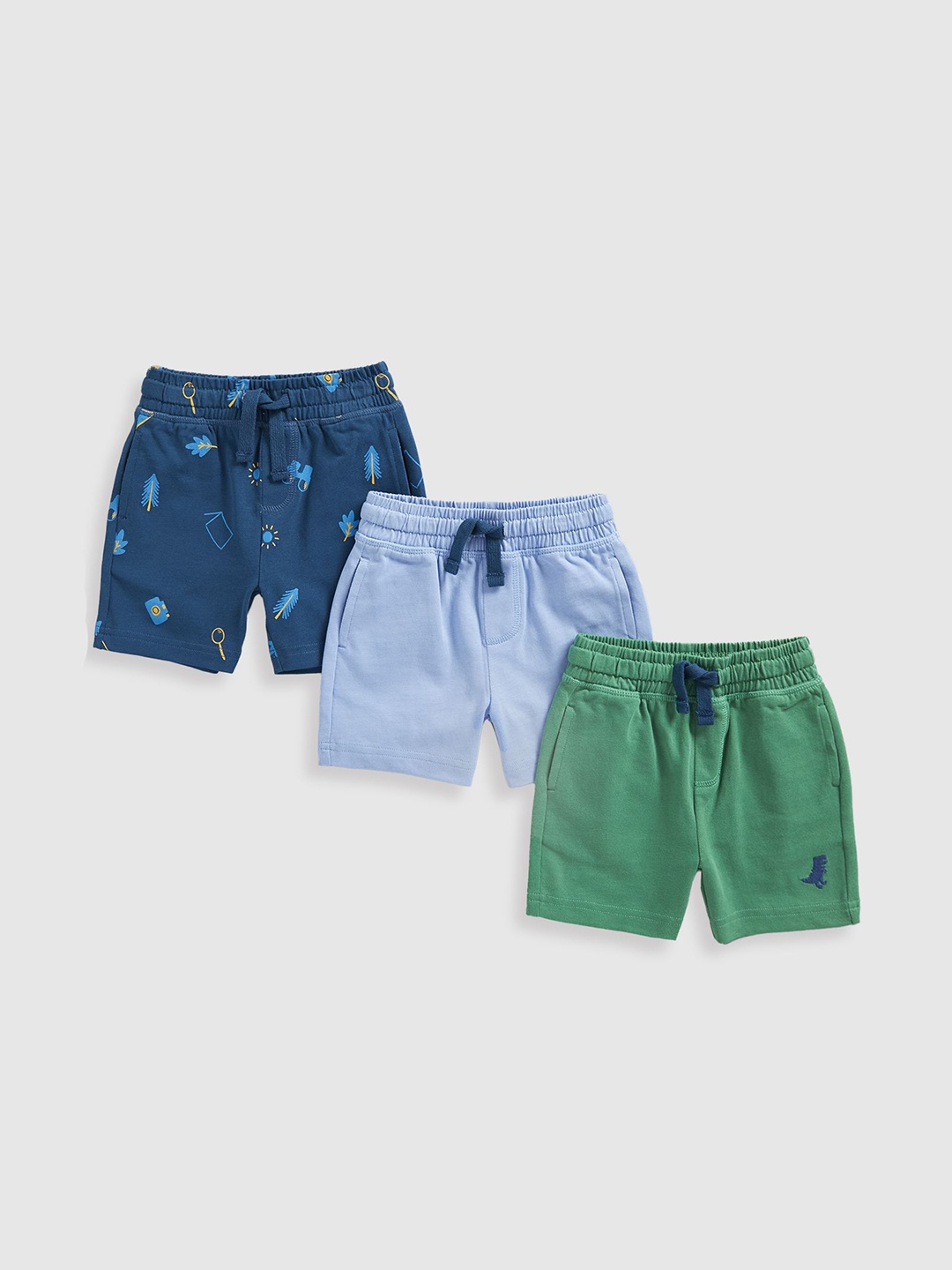

mothercare Boys Pack of 3 Regular Fit Fashion Shorts, Green