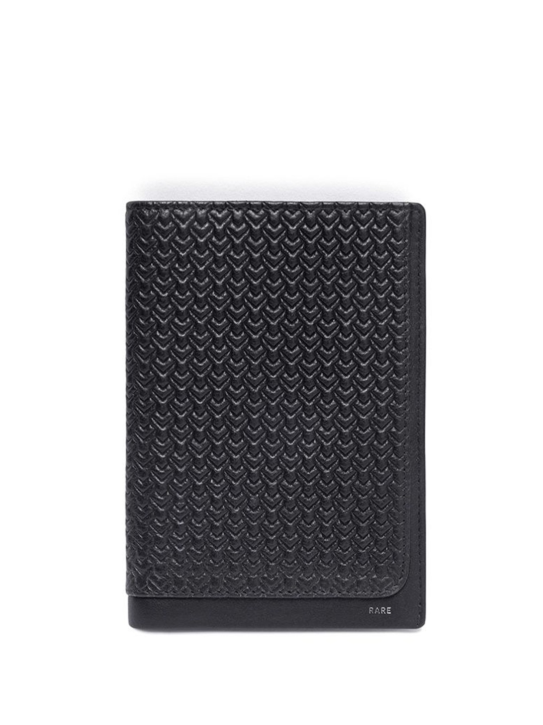

RARE RABBIT Men Leather Passport Holder, Black