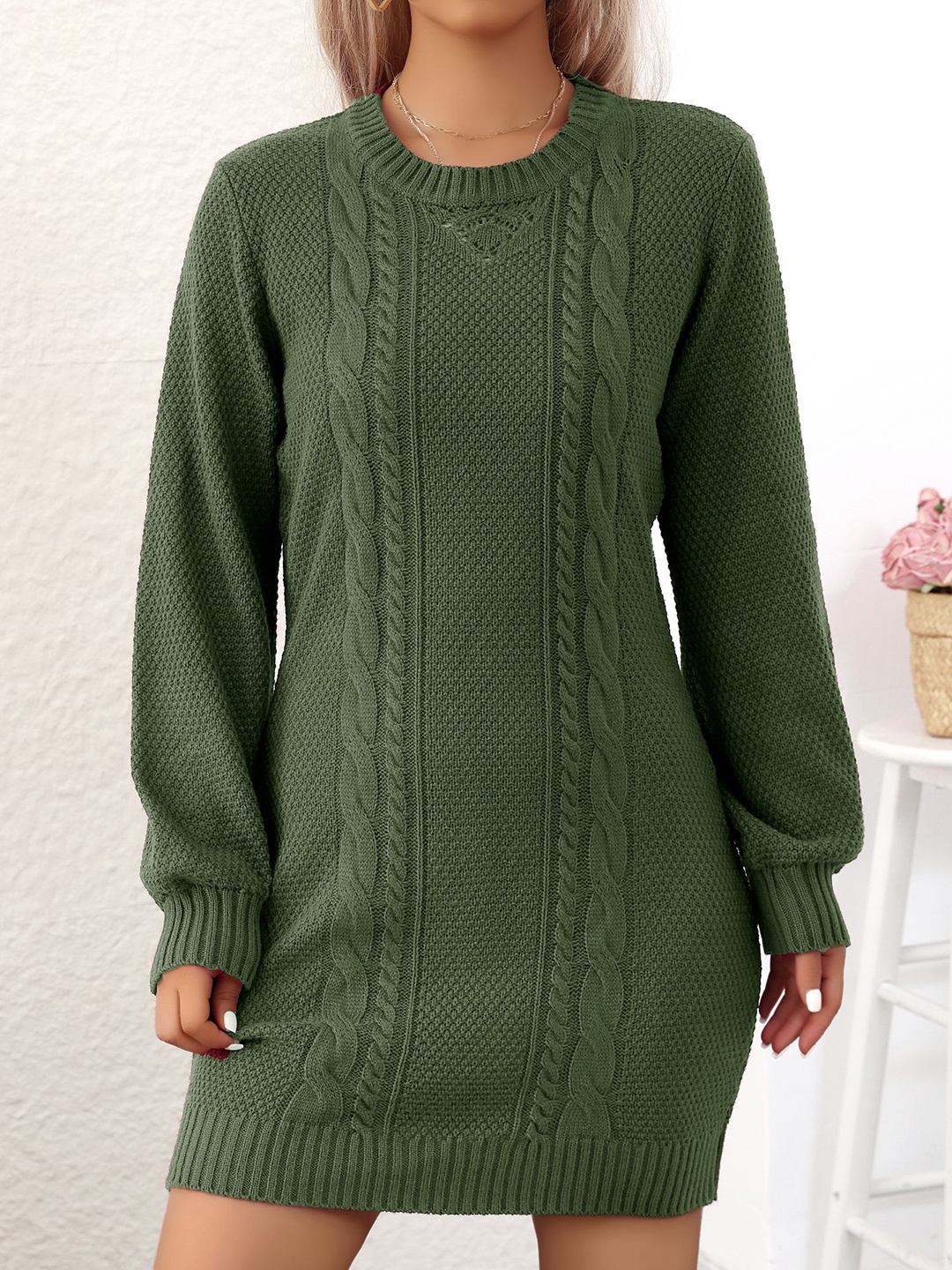 

StyleCast x Revolte Women Jumper Dress, Green