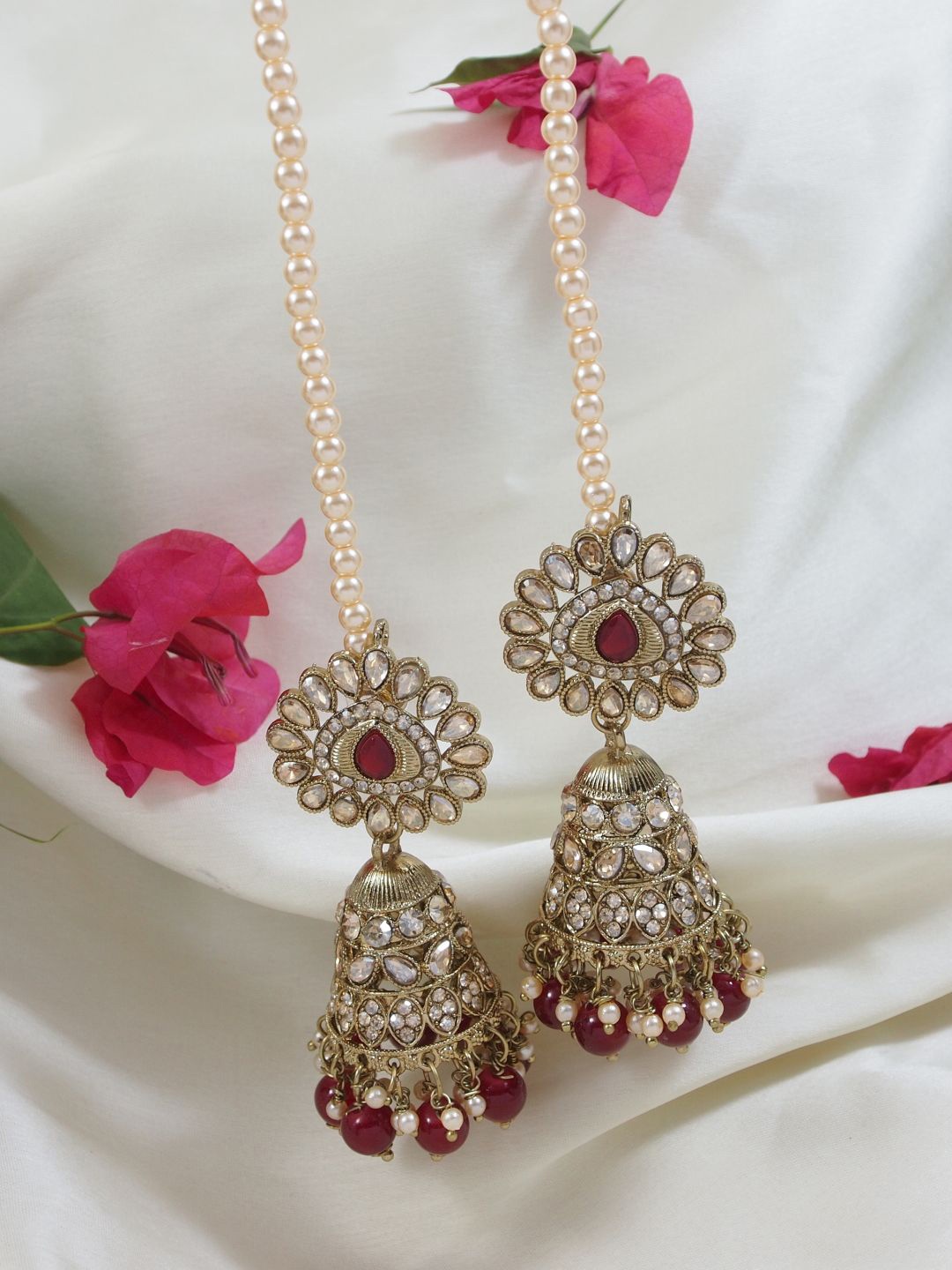 

I Jewels Earrings, Maroon