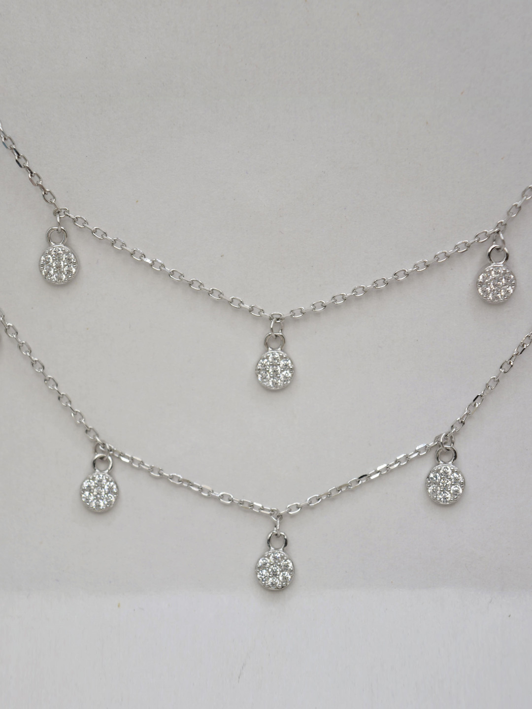 

Luxevogue 925 Sterling Silver Cubic Zirconia Stone-Studded Jewellery Set