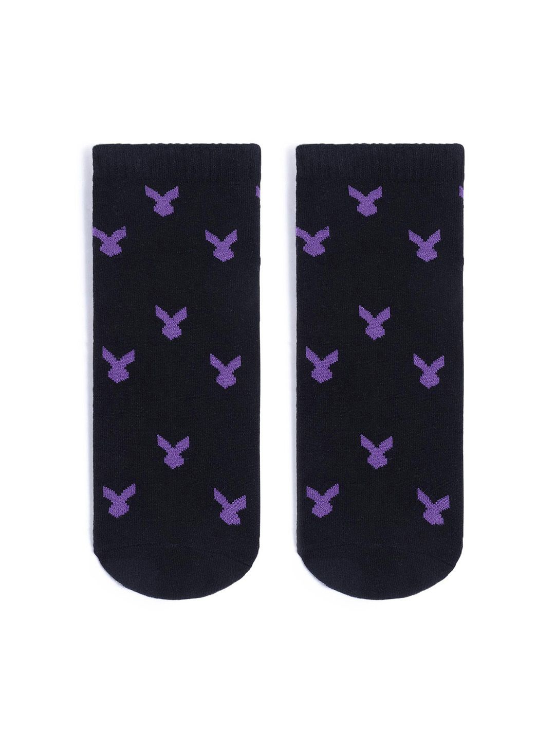 

RARE RABBIT Men Loger Cotton Ankle-Length Socks, Black