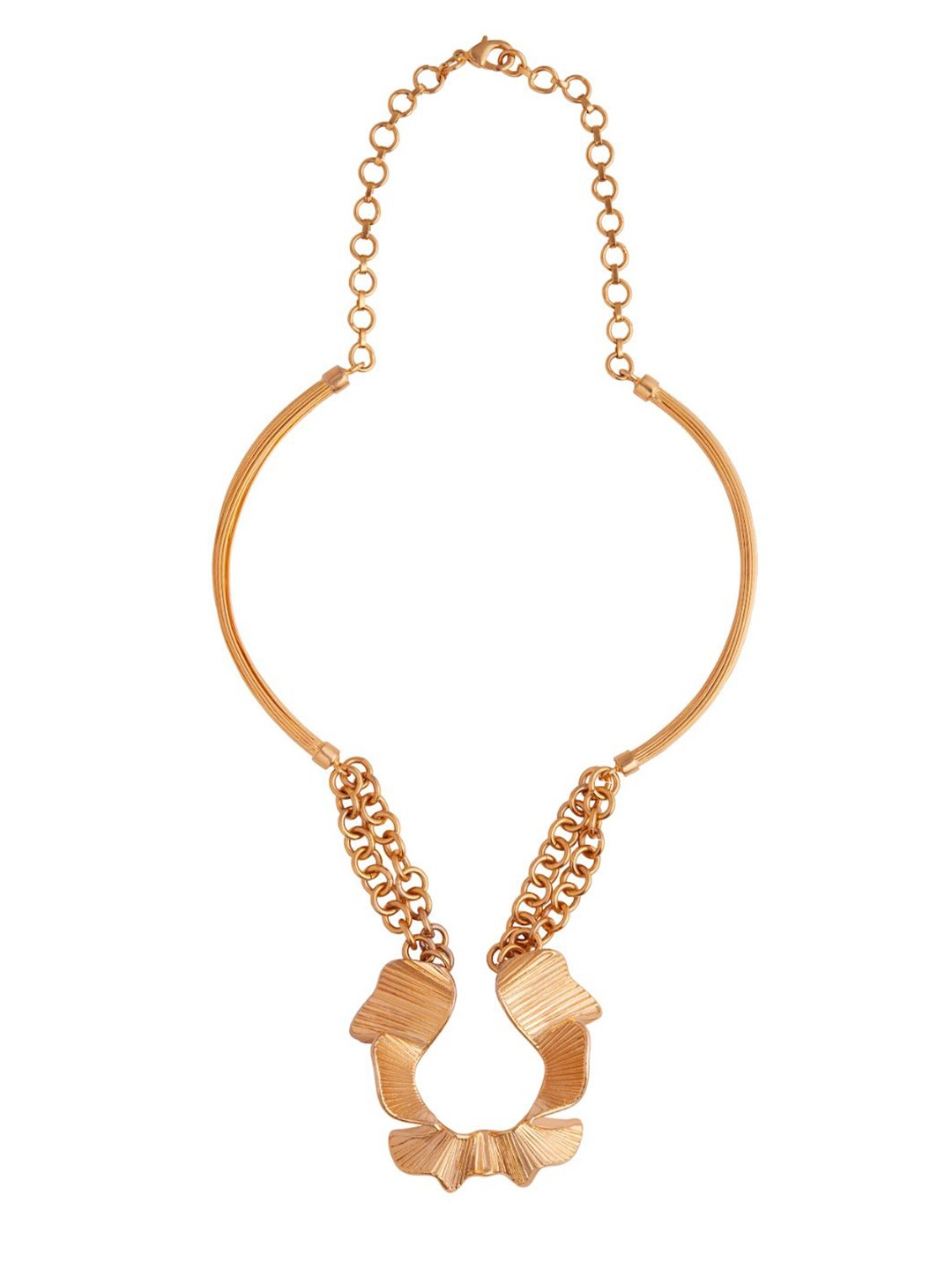 

Ethnic Andaz Brass Gold-Plated Handcrafted Necklace