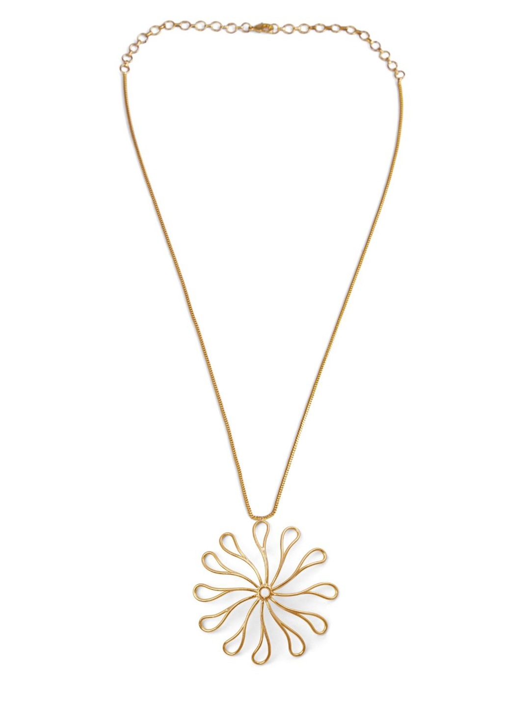 

Ethnic Andaz Brass Gold-Plated Handcrafted Necklace