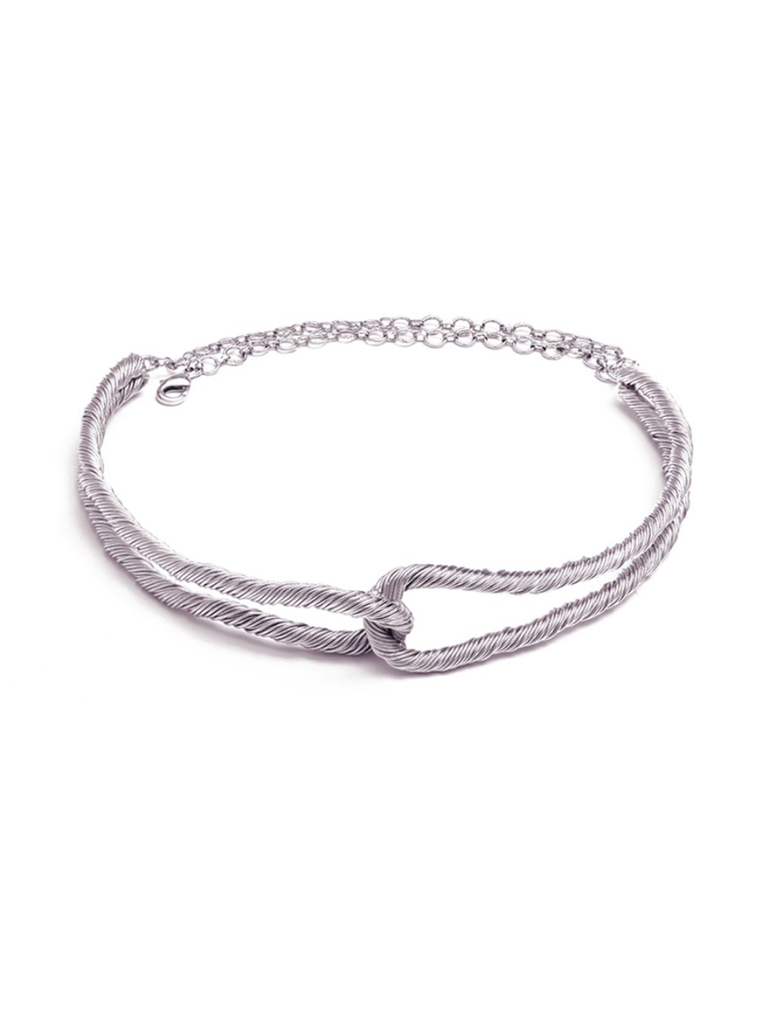 

Ethnic Andaz Brass Silver-Plated Handcrafted Necklace