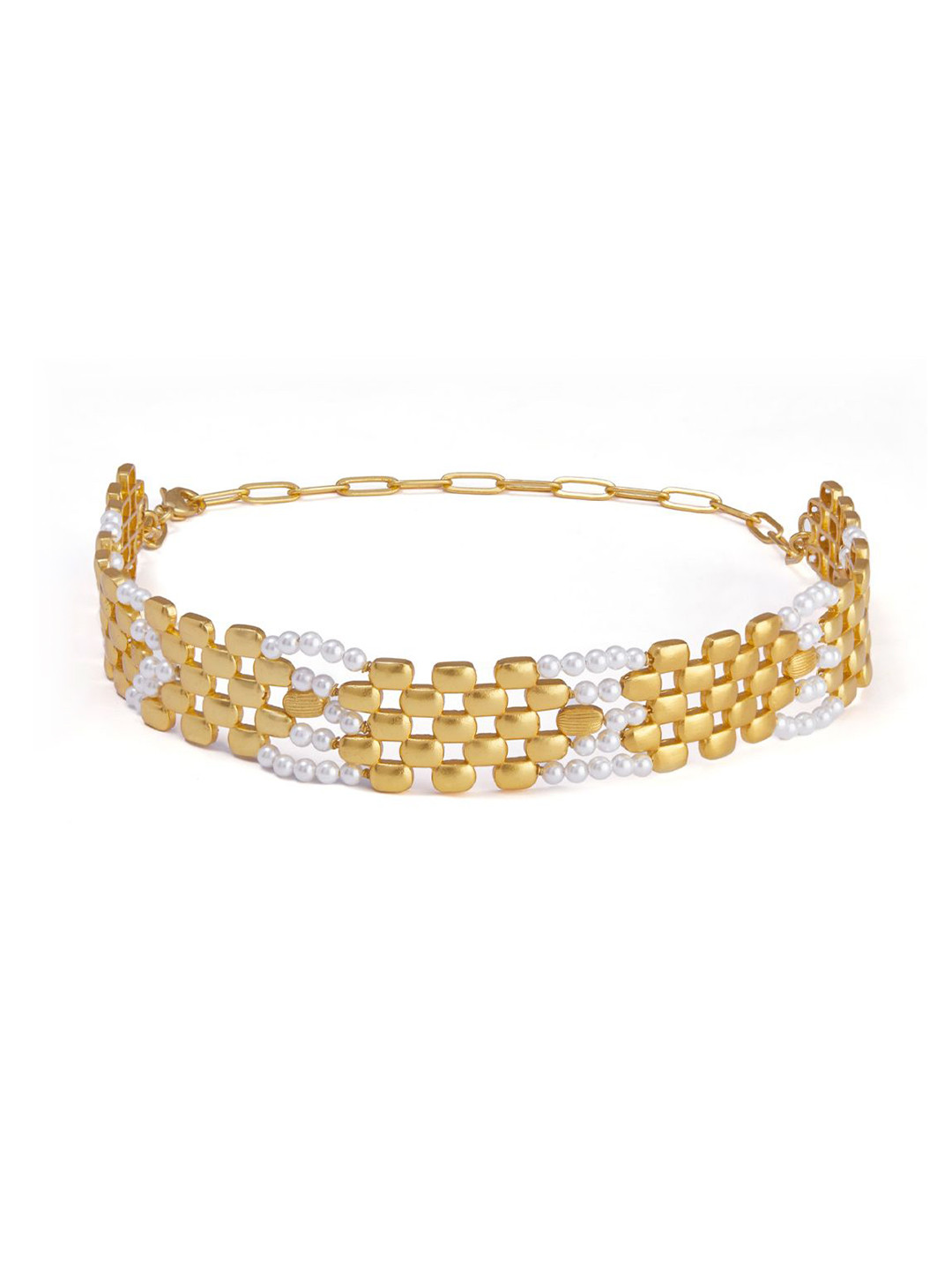 

Ethnic Andaz Brass Gold-Plated Handcrafted Necklace