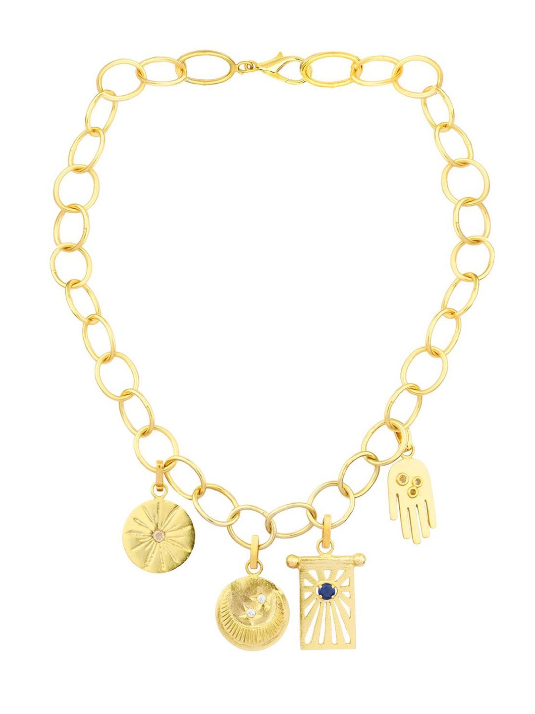 

Ethnic Andaz Brass Gold-Plated Handcrafted Necklace