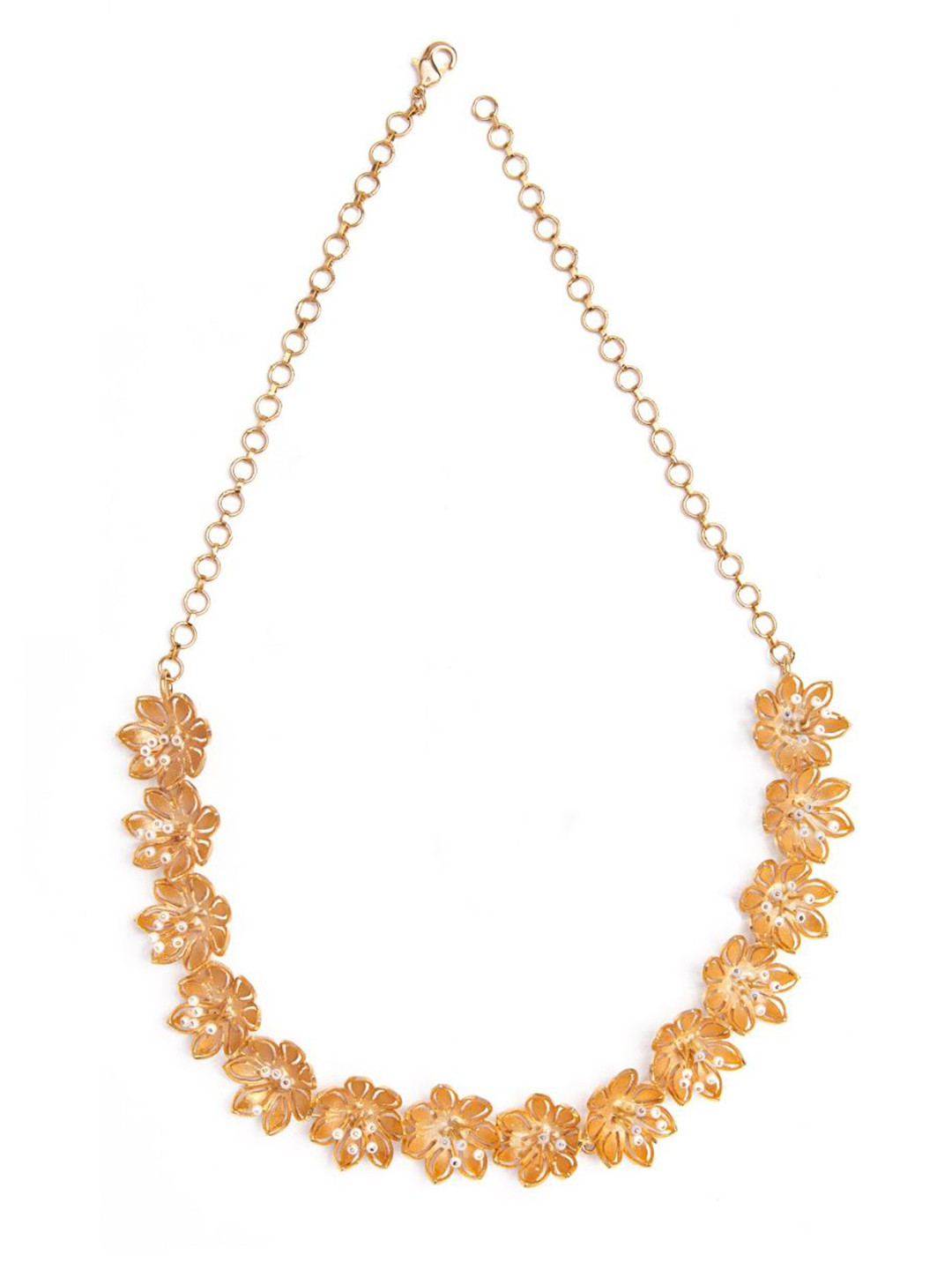 

Ethnic Andaz Brass Gold-Plated Handcrafted Necklace