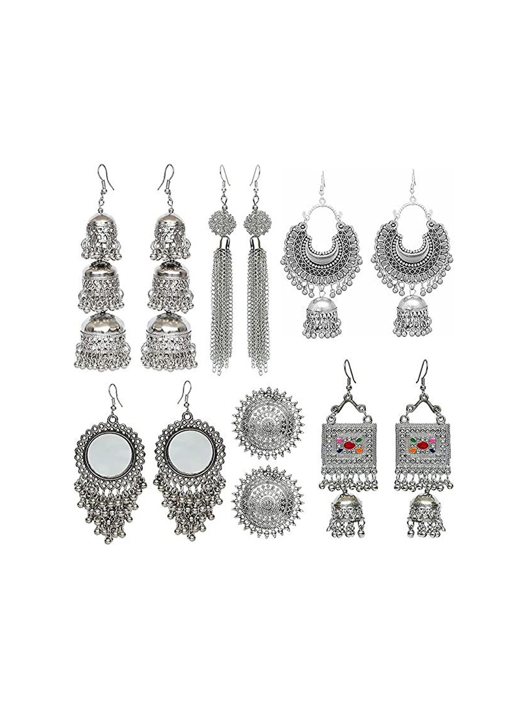 

JMBW INTERNATIONAL Agate Earrings, Silver