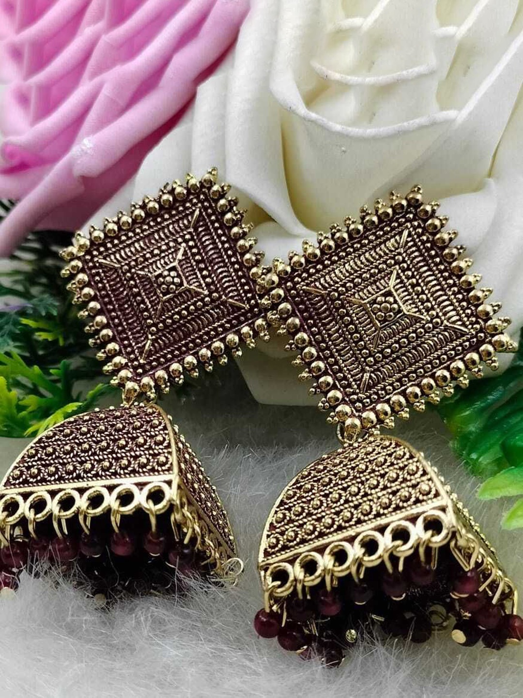 

JMBW INTERNATIONAL Earrings, Maroon