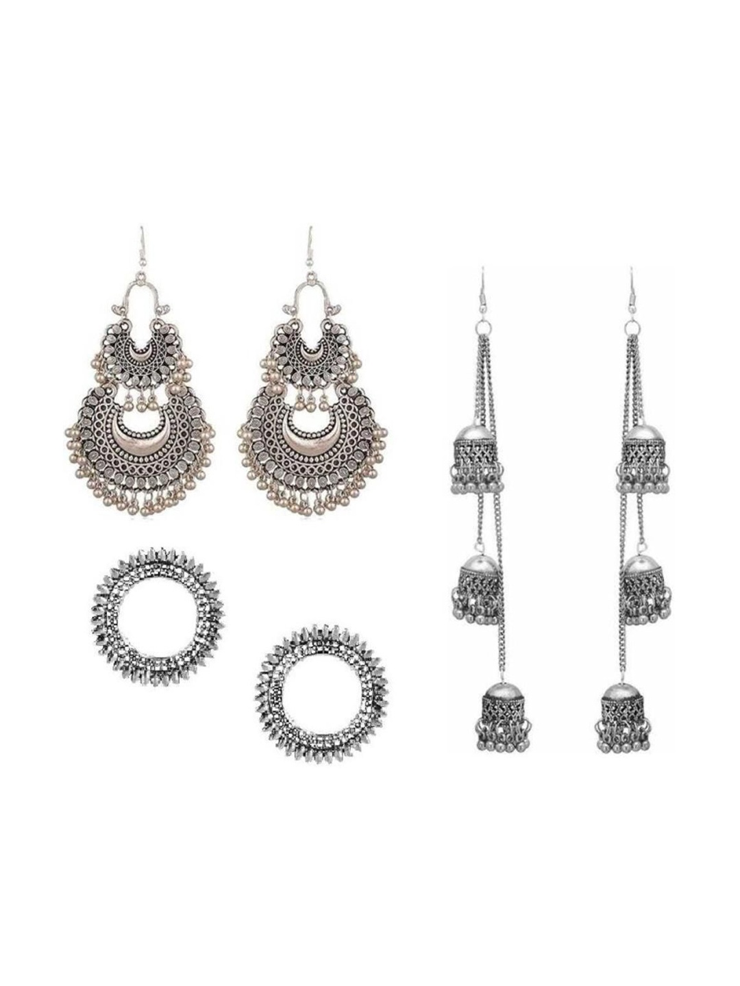 

JMBW INTERNATIONAL Agate Earrings, Silver