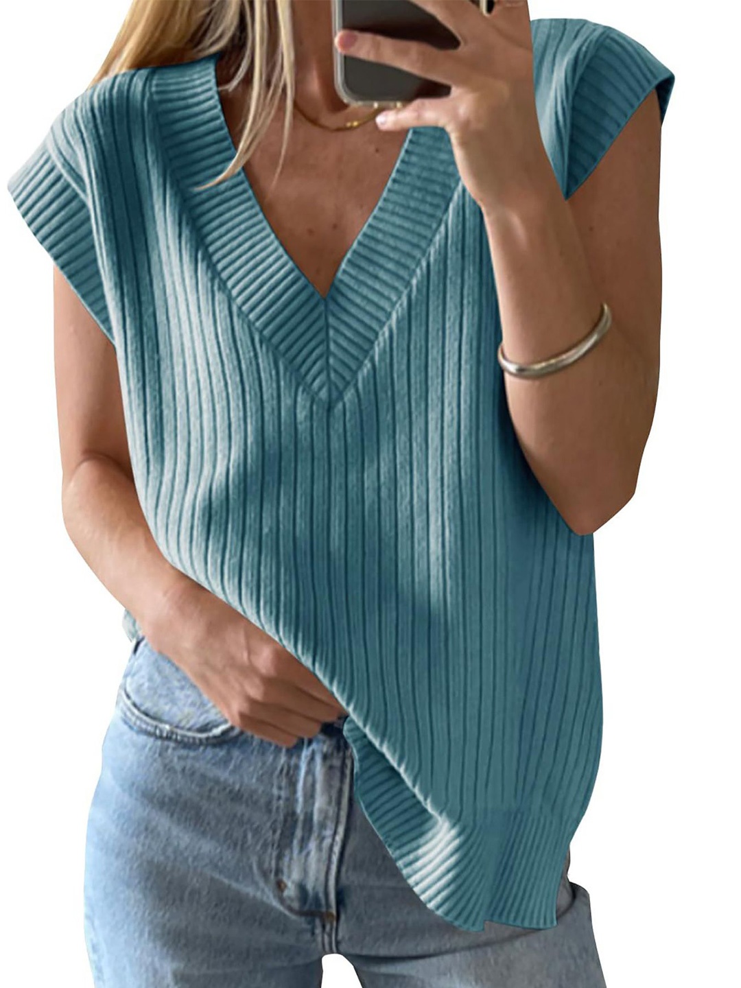 

StyleCast x Revolte Women Chambray Top, Blue