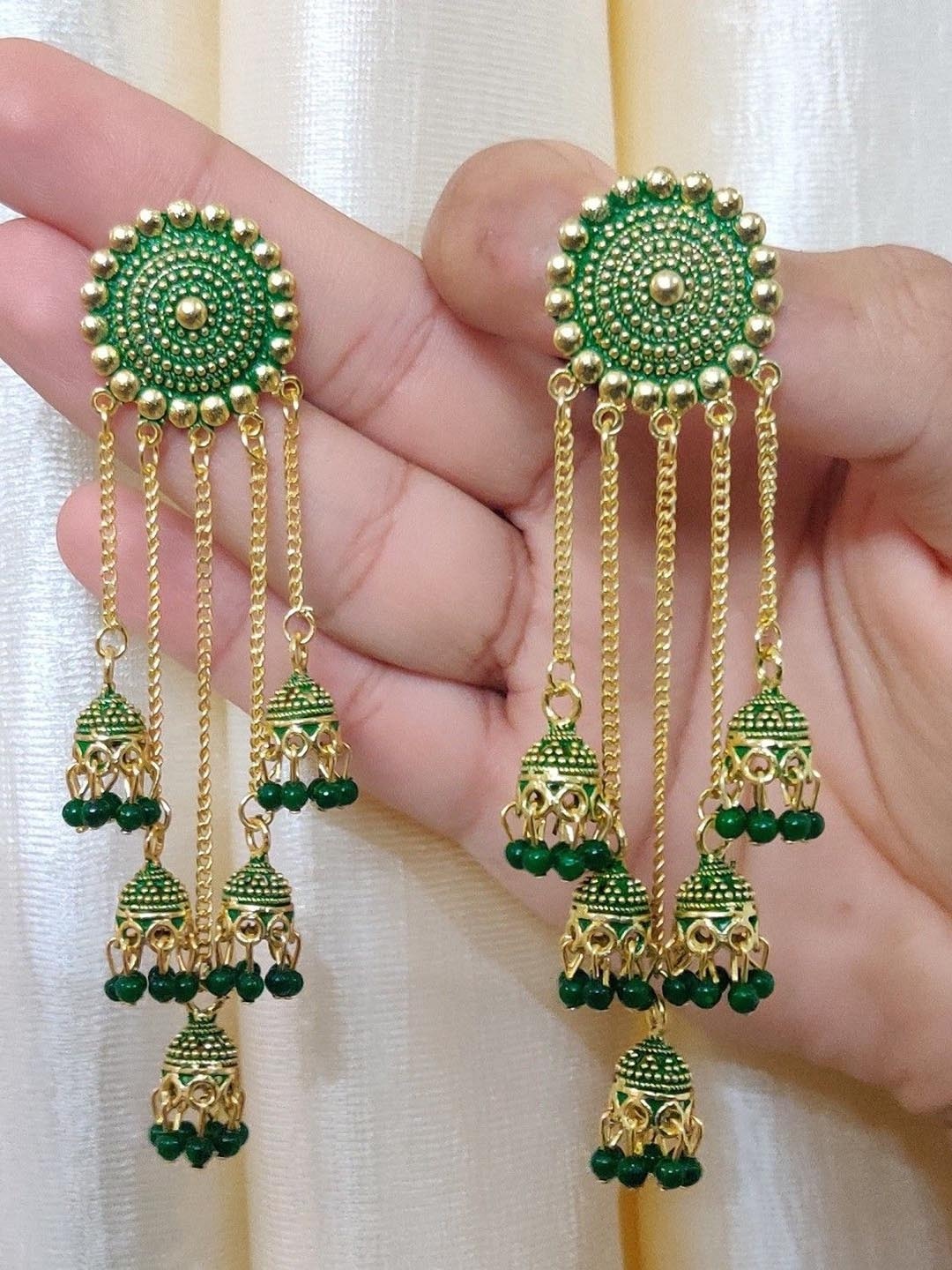 

JMBW INTERNATIONAL Contemporary Drop Earrings, Green