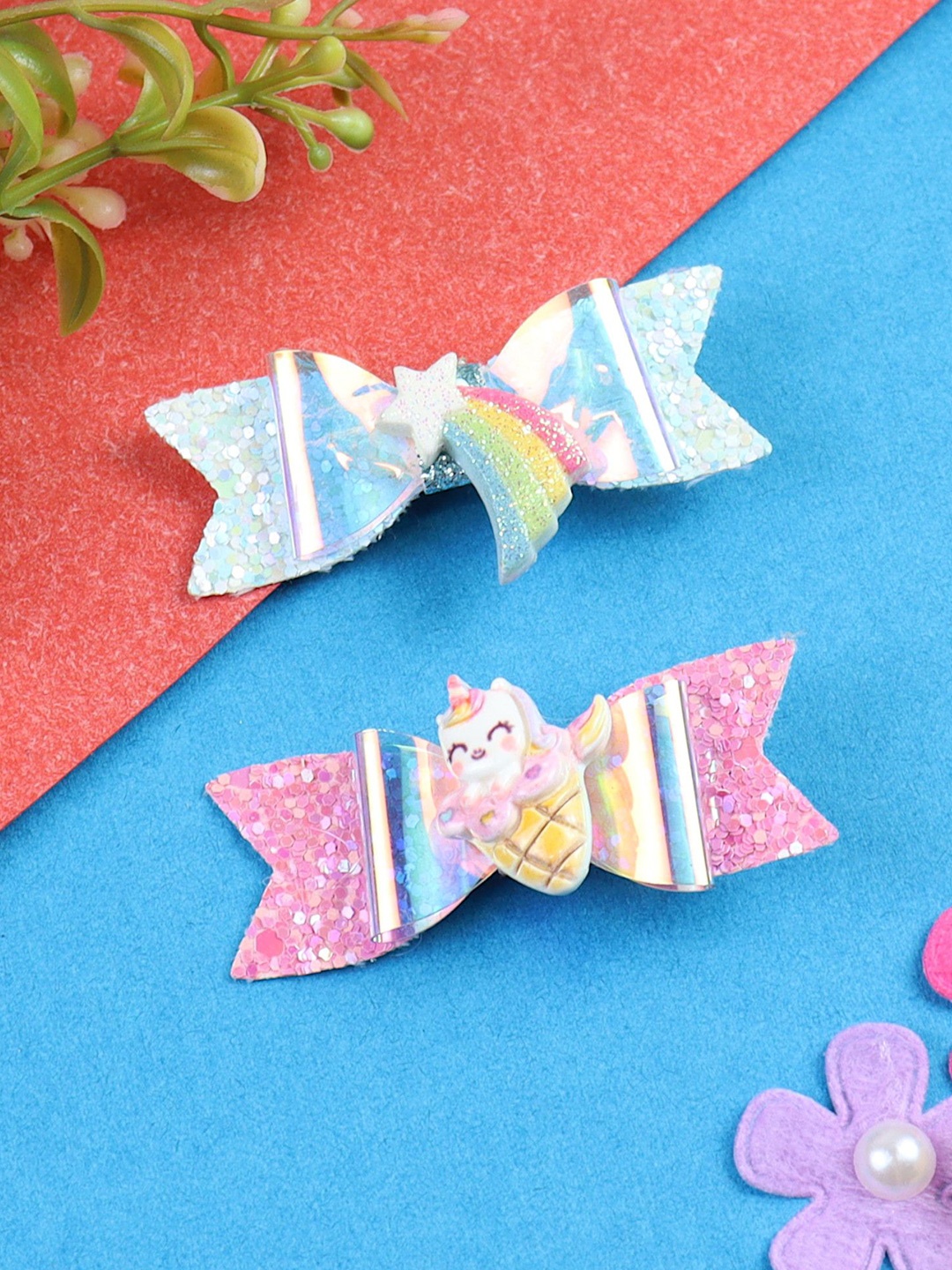 

Asthetika Kids Girls Set of 2 Alligator Hair Clip, Pink