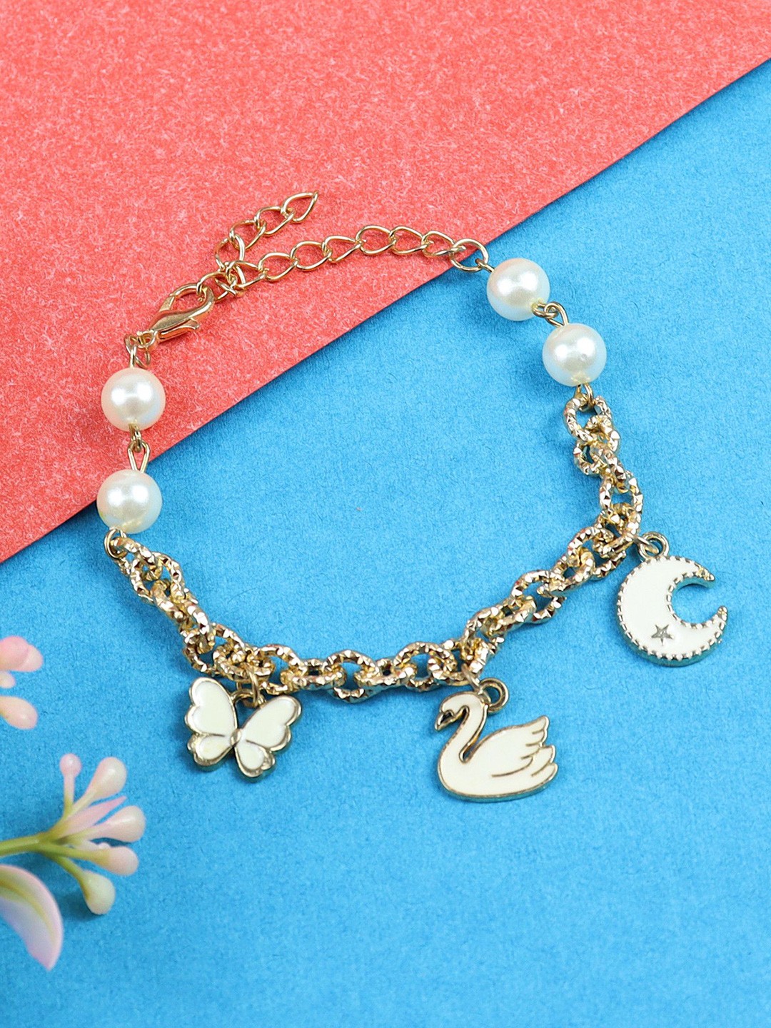 

Asthetika Kids Girls Gold-Plated Charm Bracelet