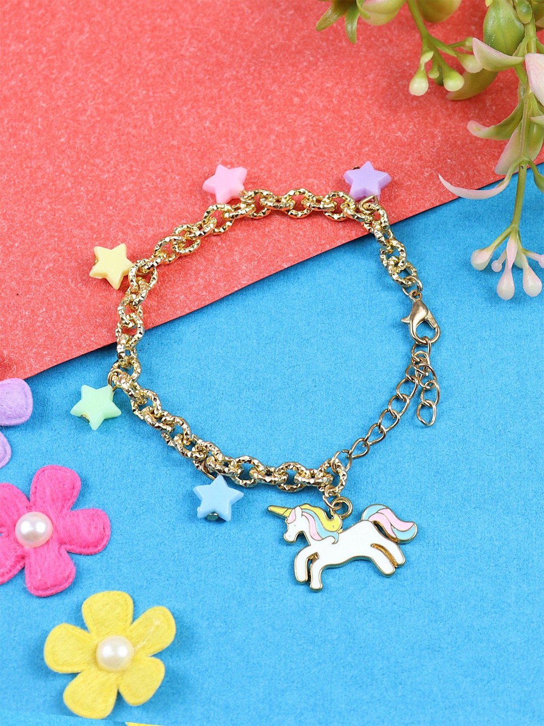 

Asthetika Kids Girls Gold-Plated Charm Bracelet