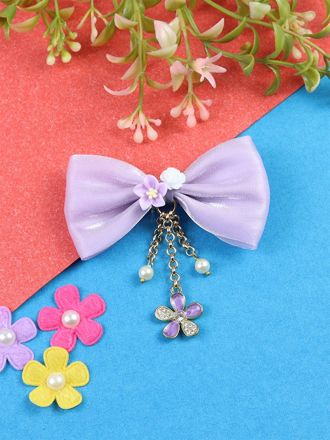 

Asthetika Kids Girls Embellished Alligator Hair Clip, Purple