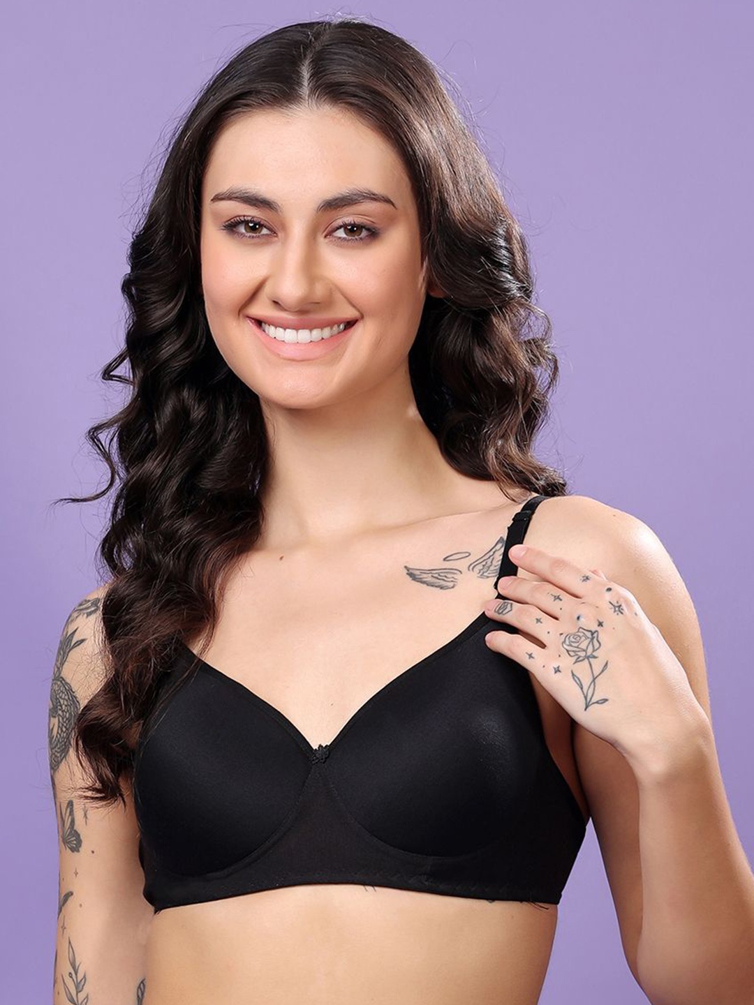 

T TRYON ULTIMATE Women Medium Coverage Lightly Padded Bra, Black