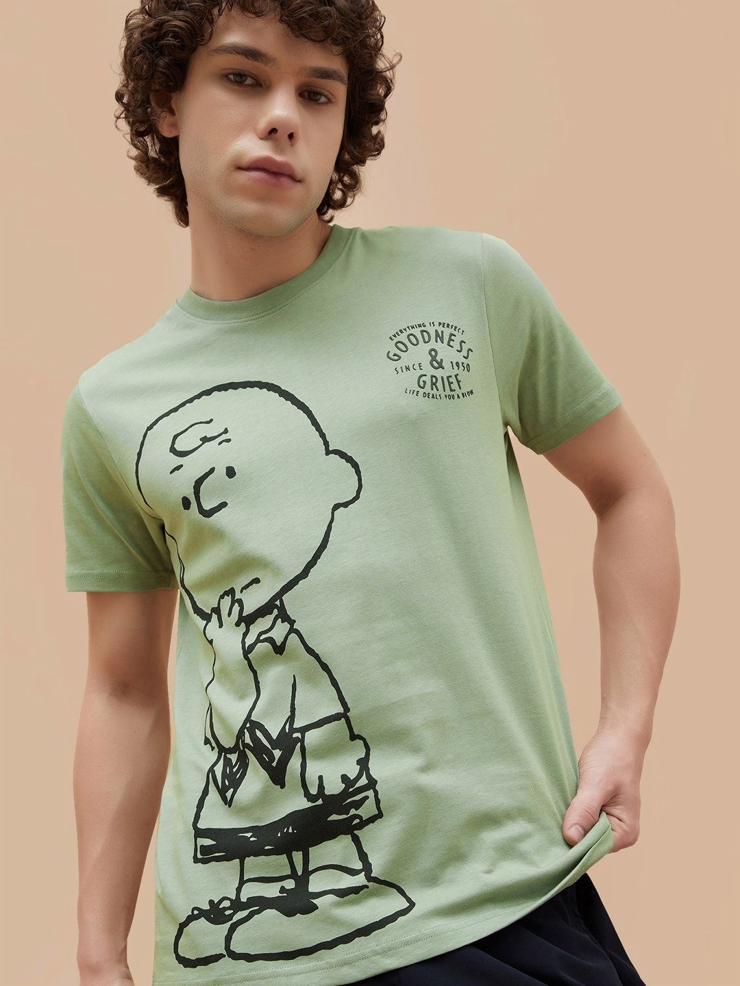 

Fame Forever by Lifestyle Men Graphic Printed Round Neck Cotton T-shirt, Grey