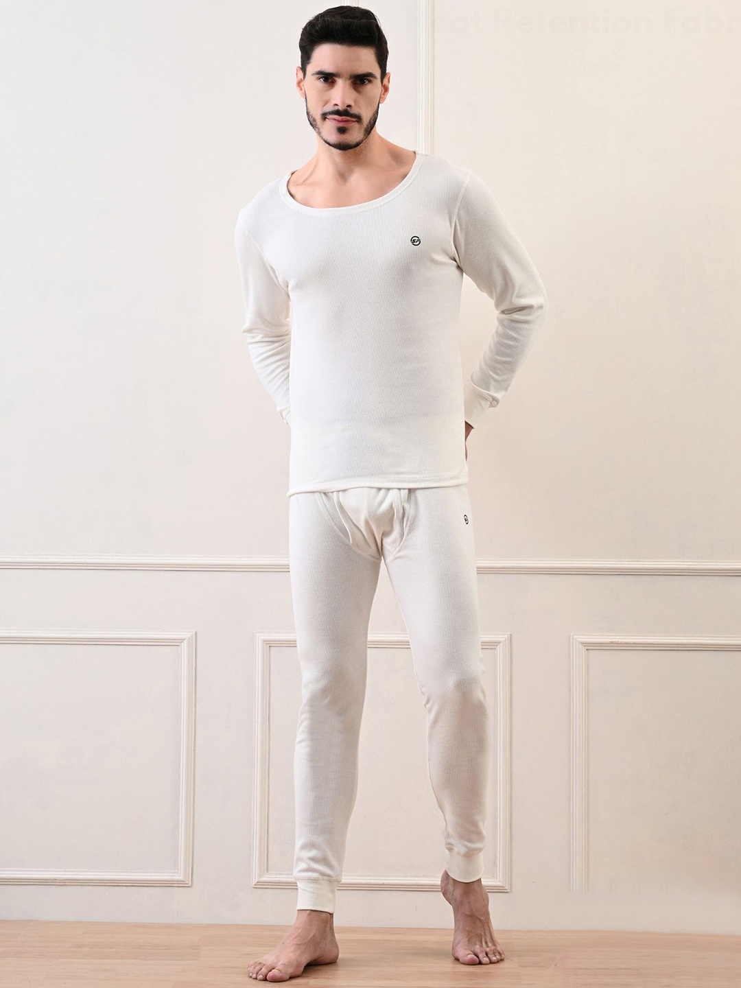 

STARFOX Round Neck Thermal Set, Off white