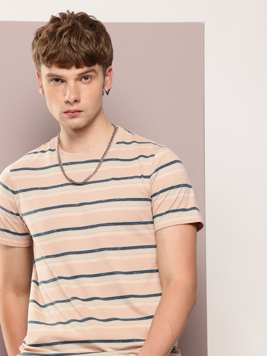 

Kook N Keech Striped Regular T-shirt, Beige