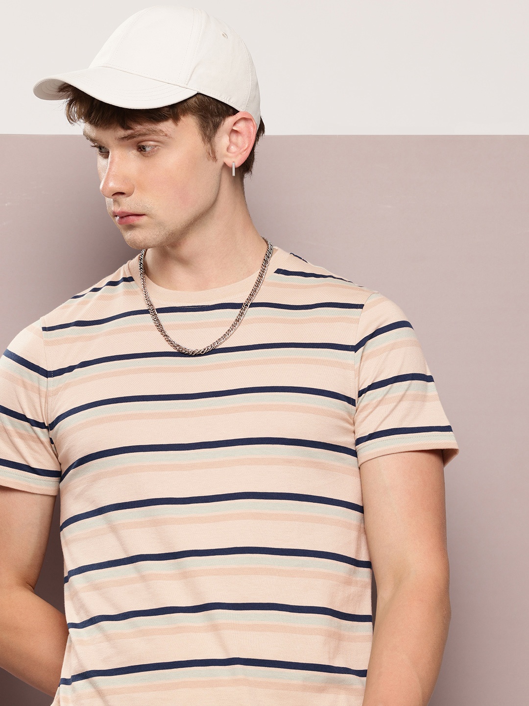 

Kook N Keech Striped Regular T-shirt, Beige