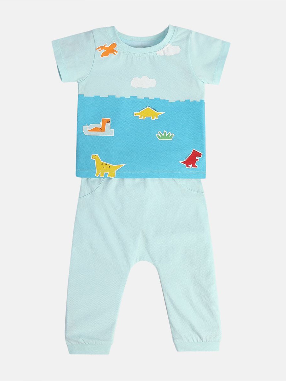 

MINI KLUB Boys Printed T-shirt with Pyjamas, Blue