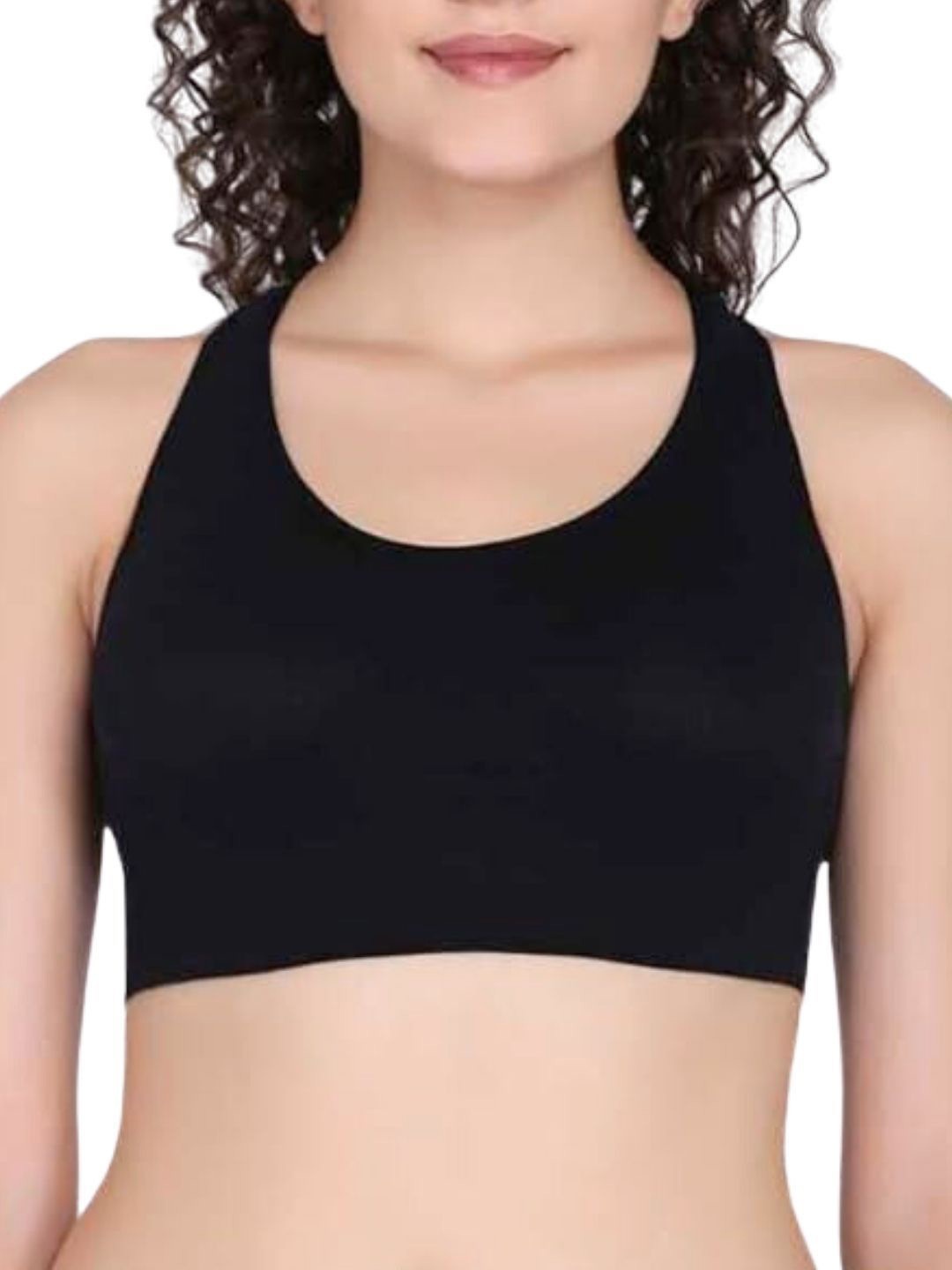 

CareDone Womens Full Coverage Removable Padding Sports Bra, Black