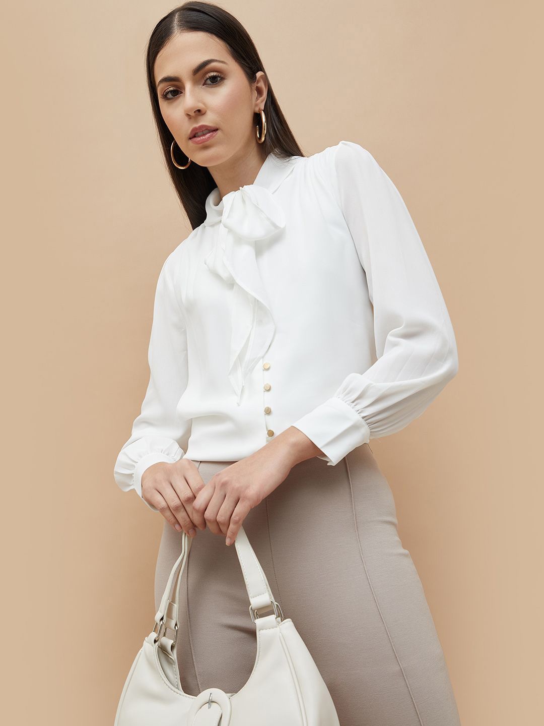 

CODE by Lifestyle Women Shirt Style Top, Off white