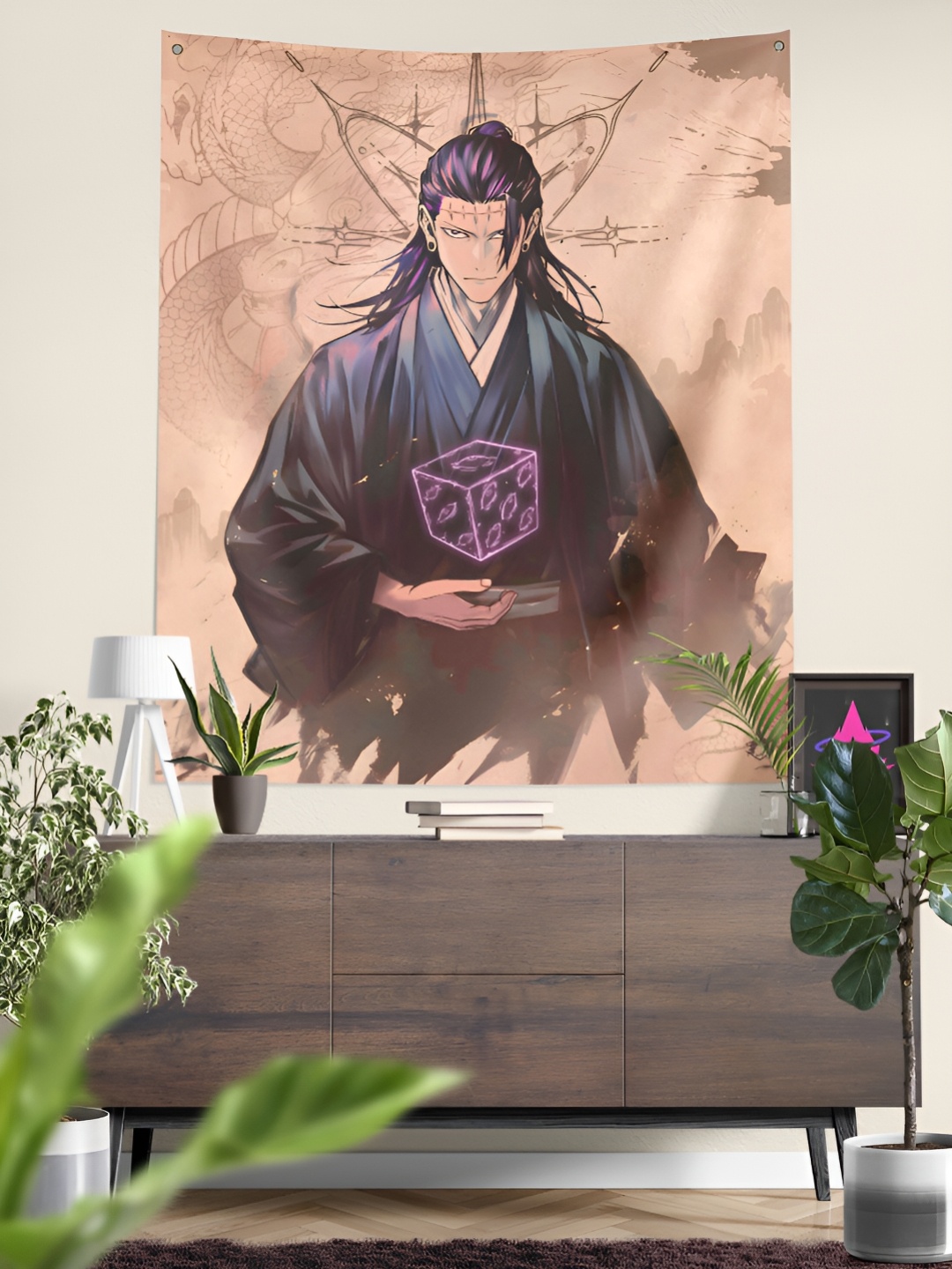

Jujutsu Kaisen Anime Prison Realm Printed Tapestry - Regular, Purple