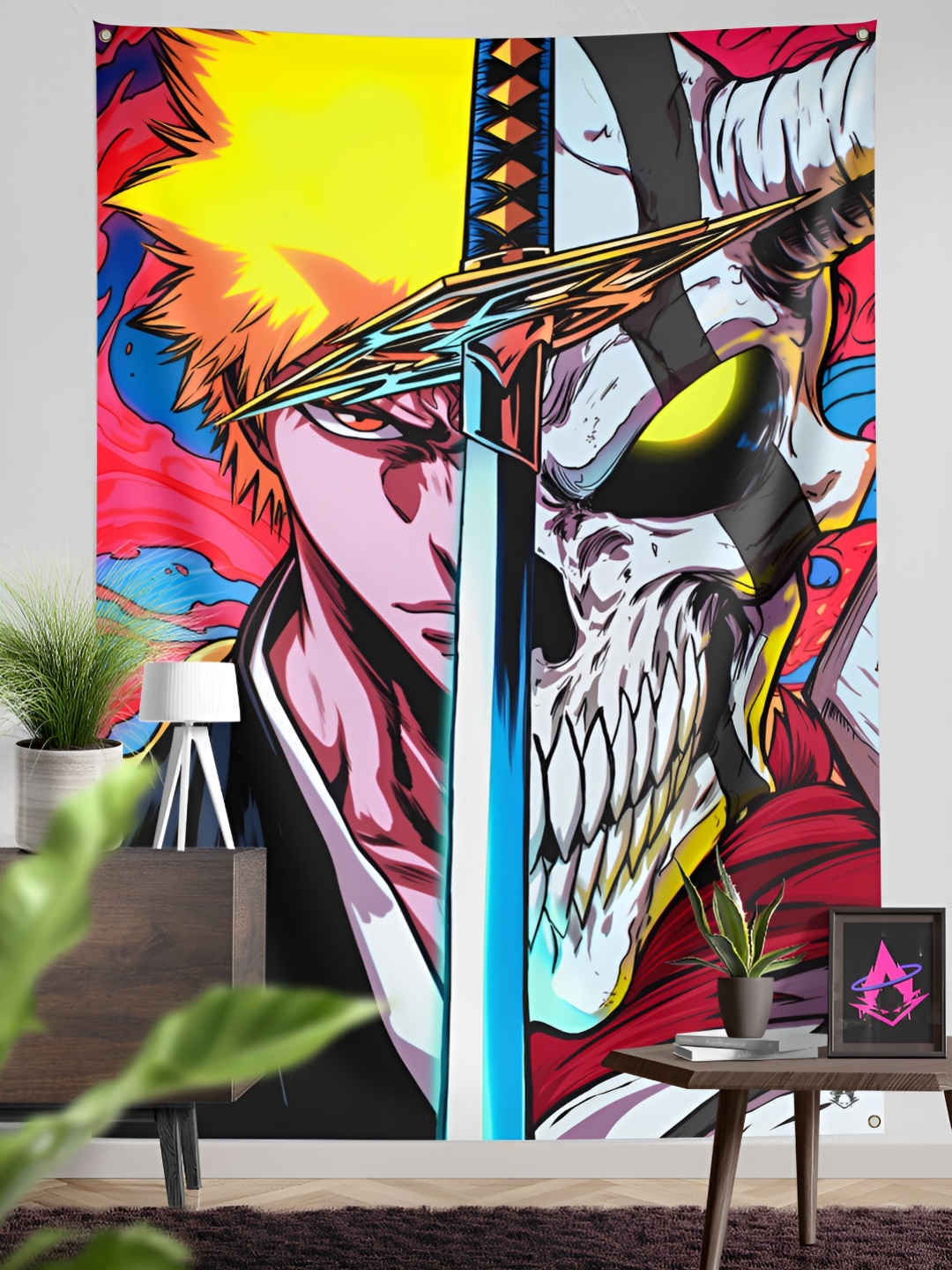 

COMICSENSE Bleach Anime Hollow Printed Tapestry - Large, Red