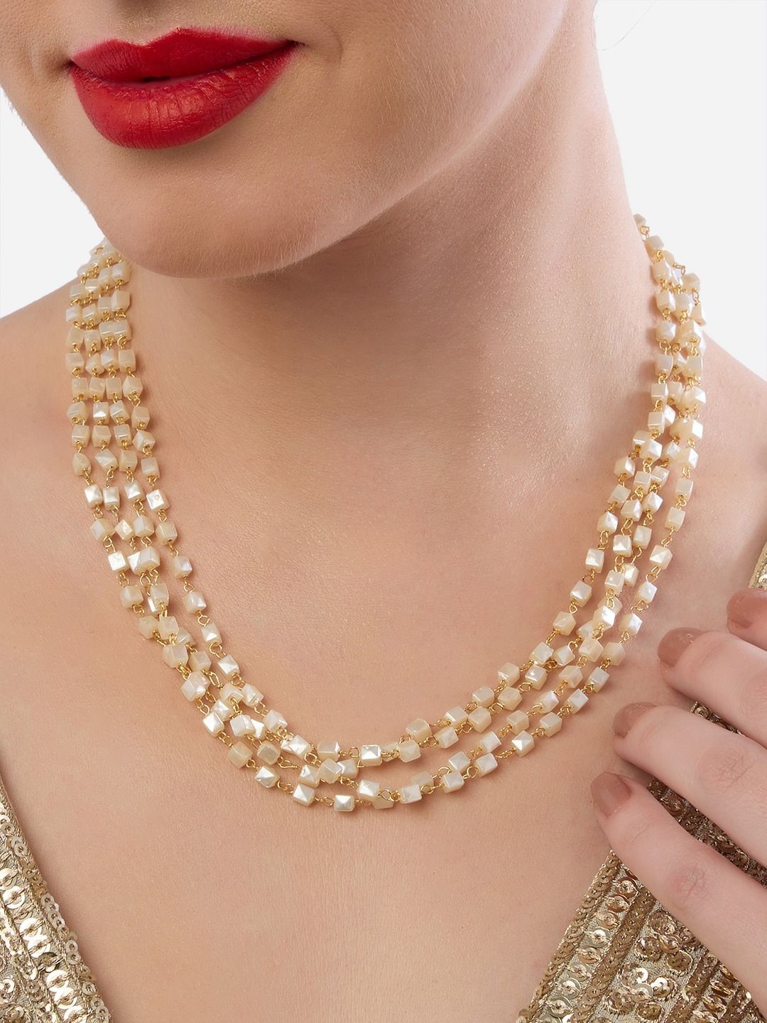 

Zaveri Pearls Gold-Plated Necklace