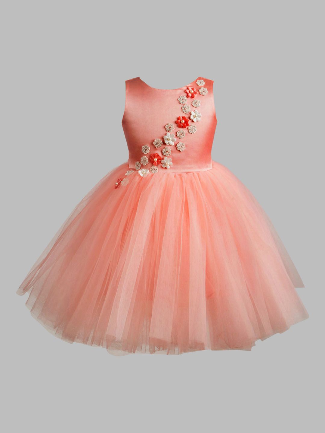 

Toy Balloon kids Girls Embellished Fit & Flare Dress, Peach