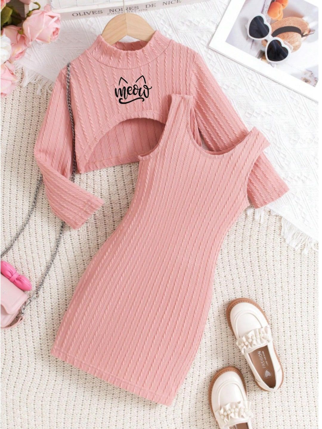 

ADTAS Women Striped Round Neck Long Sleeves Top, Pink