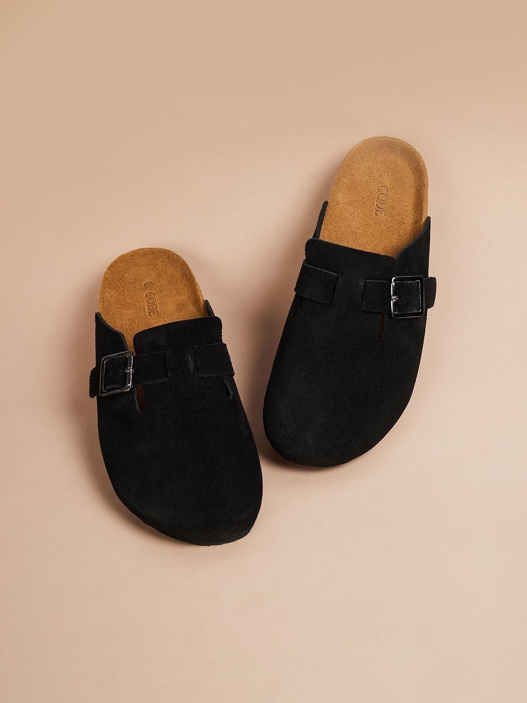 

CODE by Lifestyle Men PU Slip-On Flip Flops, Black