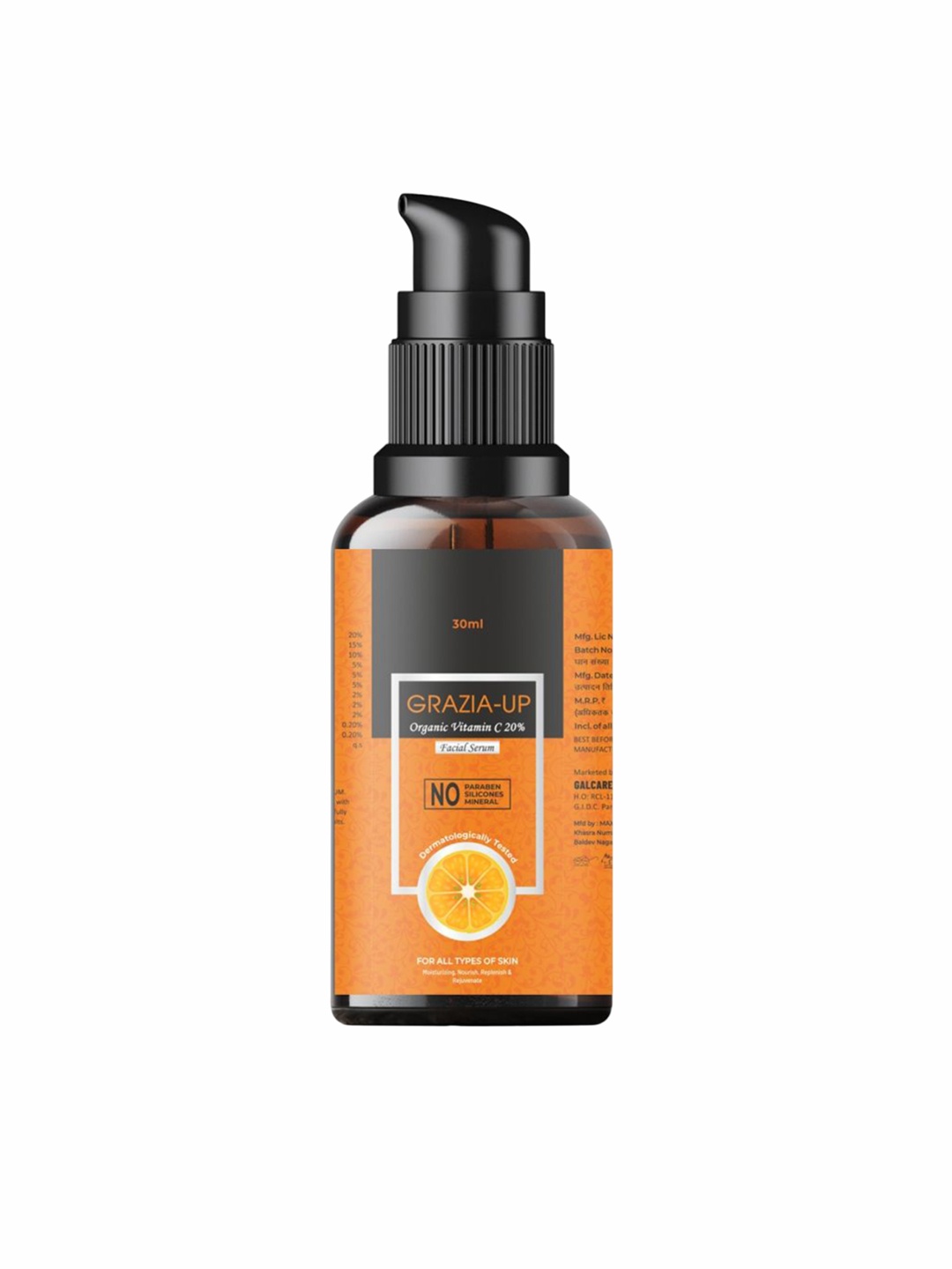

Grazia up Organic Vitamin C 20% Facial Serum - 30 ml, Transparent