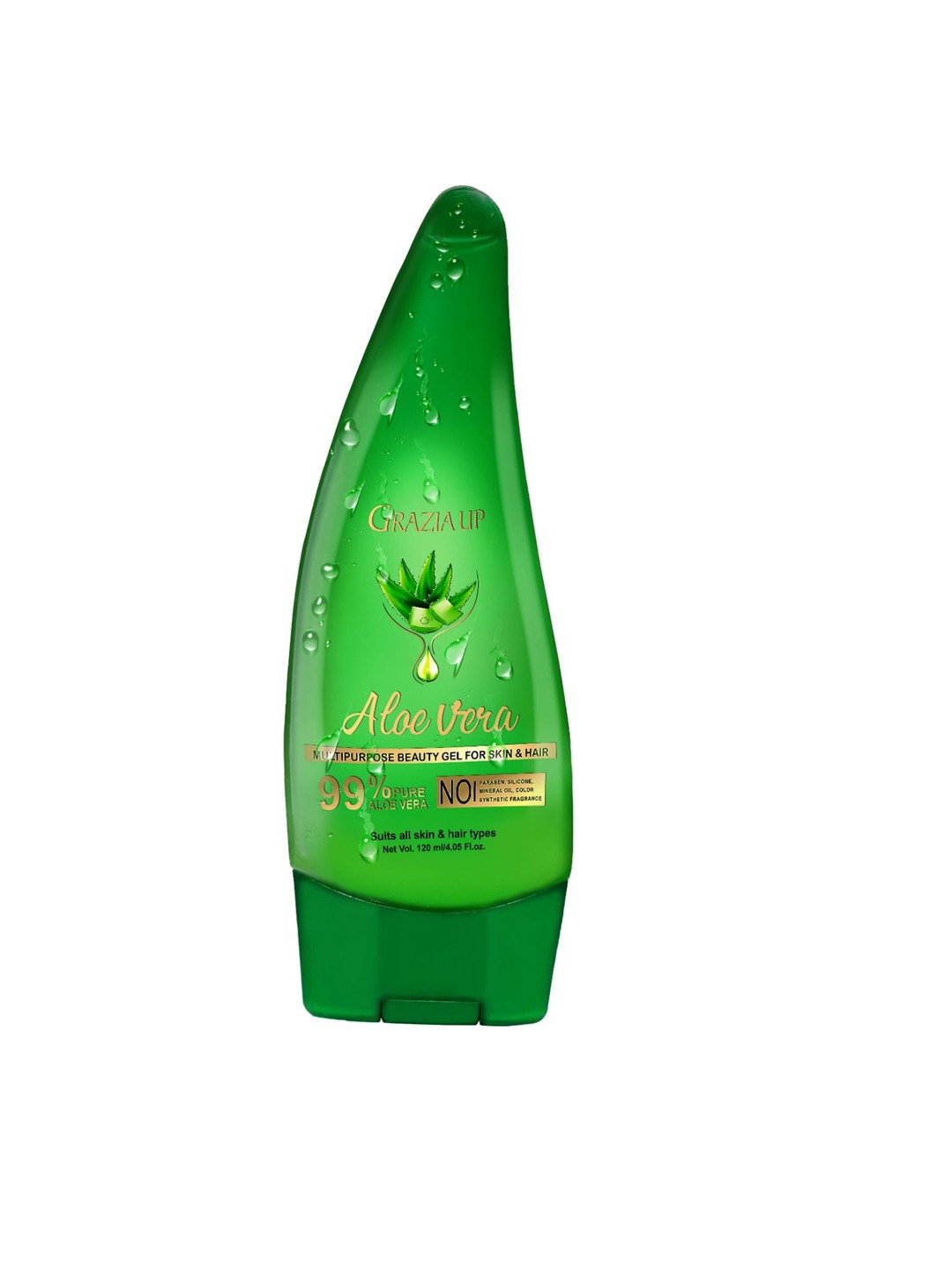 

GRAZIA UP 99% Pure Aloe Vera Multi Purpose Beauty Gel - 100ml, Transparent