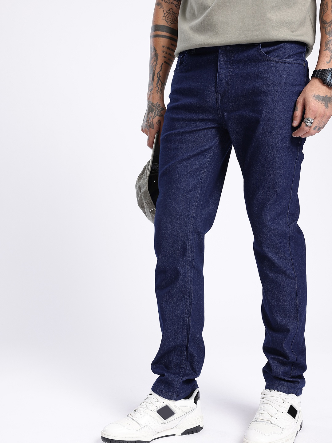 

glitchez Men Street Cool Slim Fit Stretchable Jeans, Blue