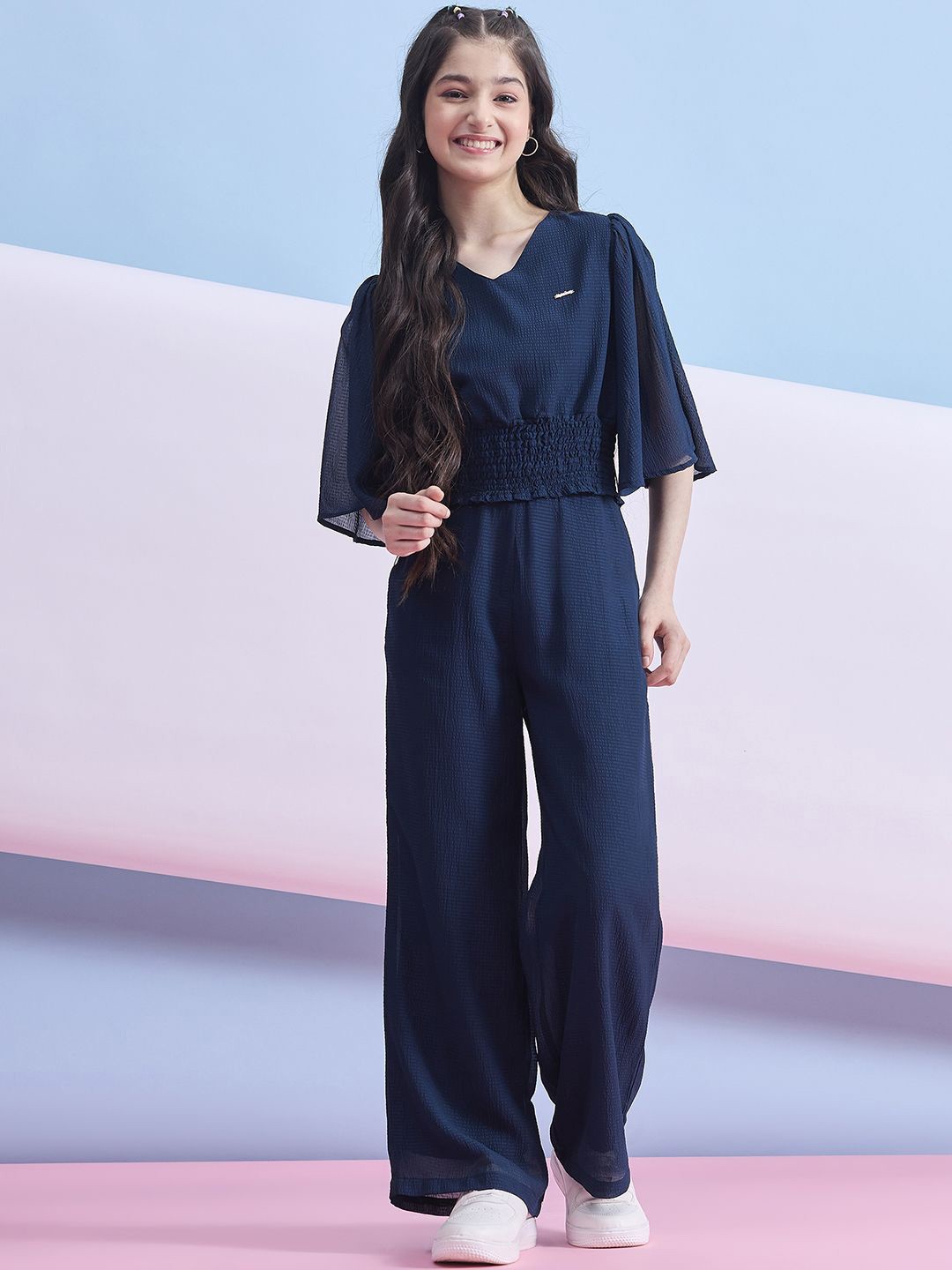 

Stylo Bug Girls Top with Trousers, Navy blue