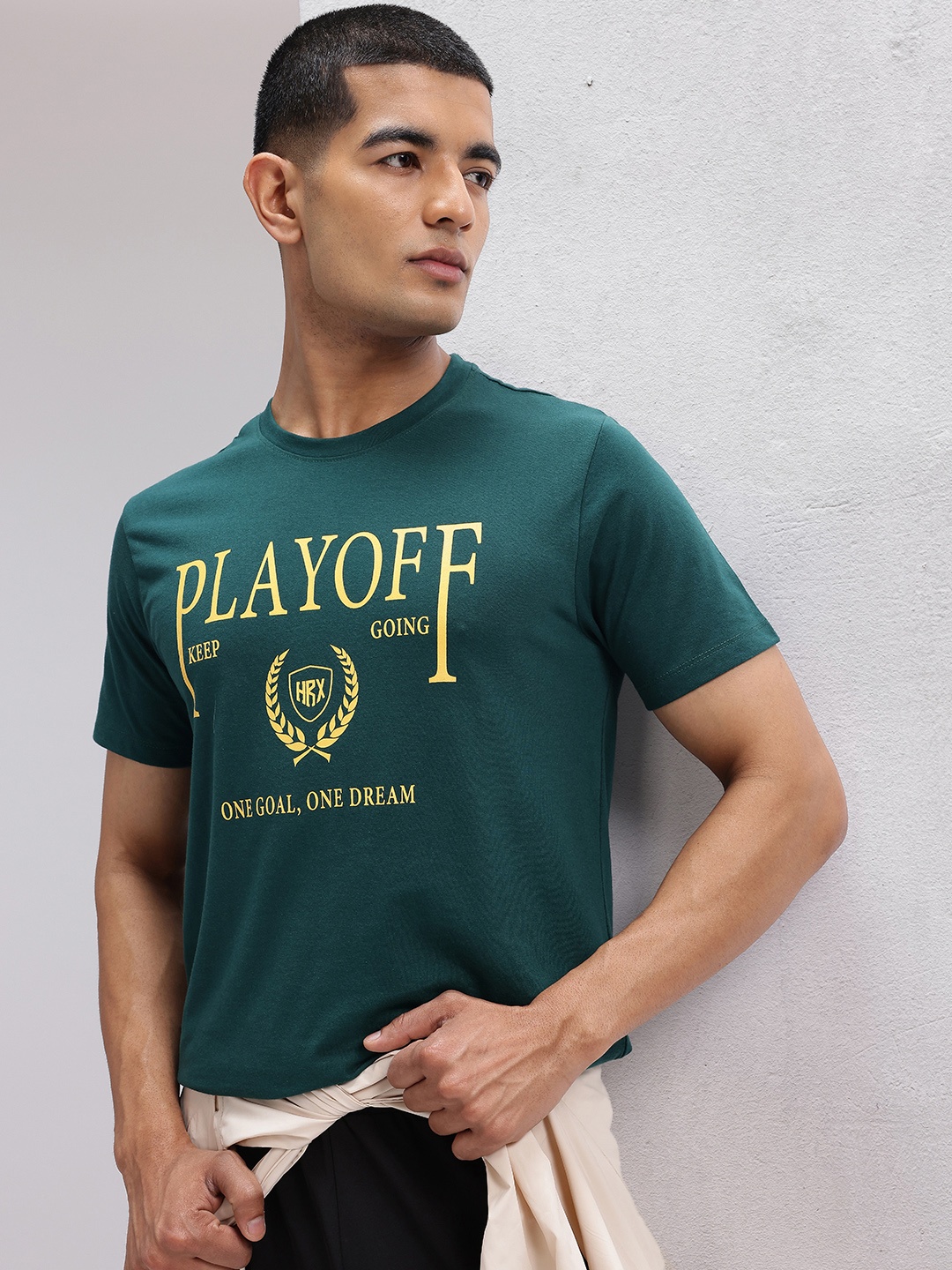 

HRX by Hrithik Roshan Typography Print Lifestyle T-shirt, Green
