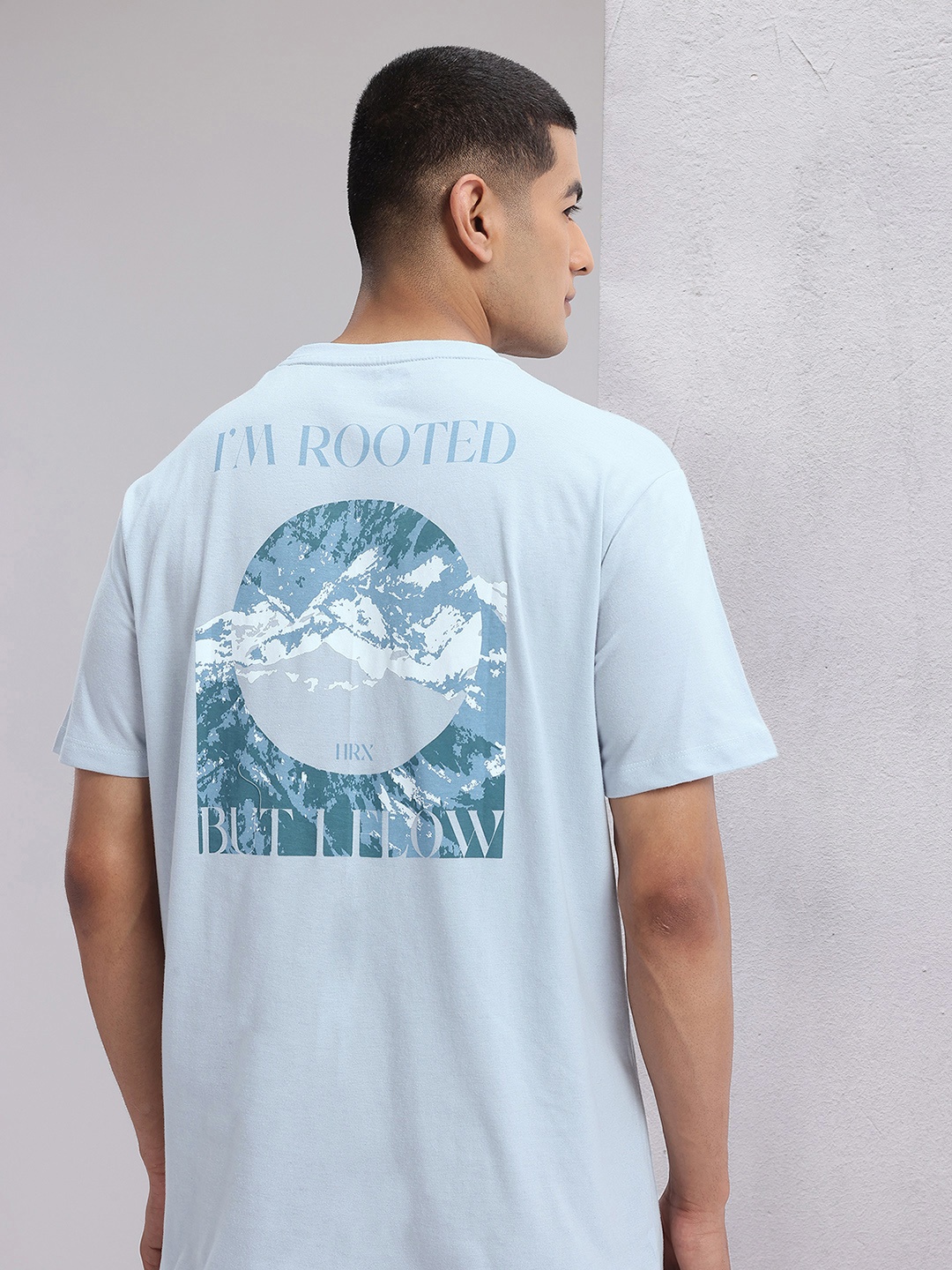 

HRX by Hrithik Roshan Printed Yoga T-shirt, Blue