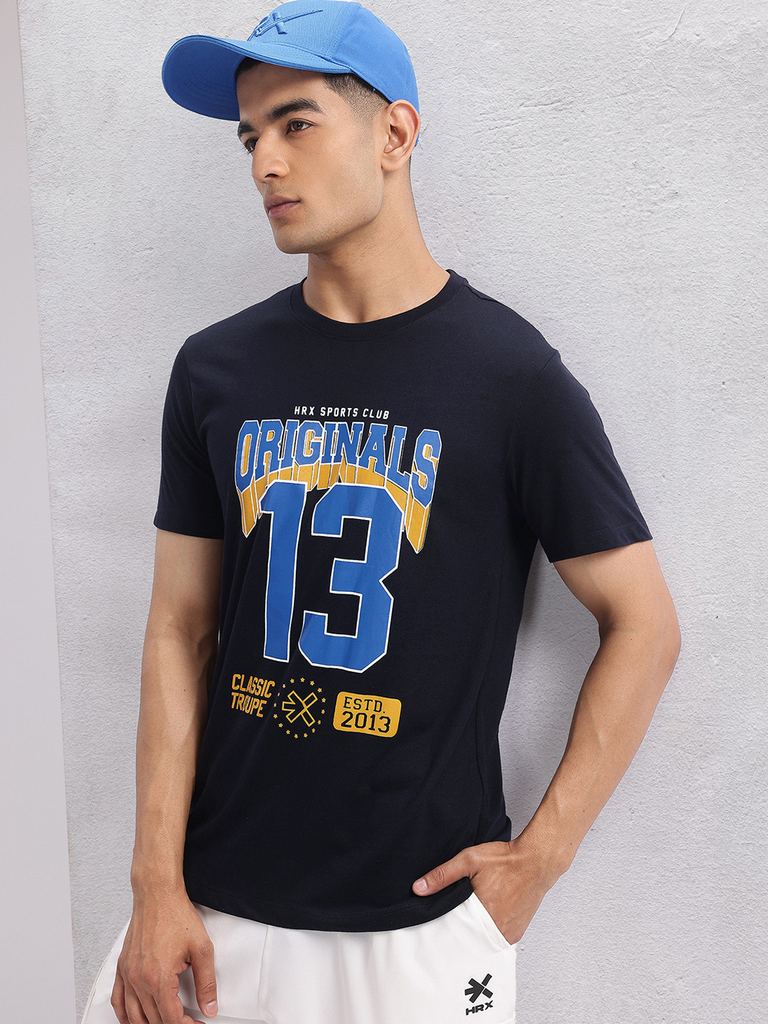 

HRX by Hrithik Roshan Printed Lifestyle T-shirt, Navy blue