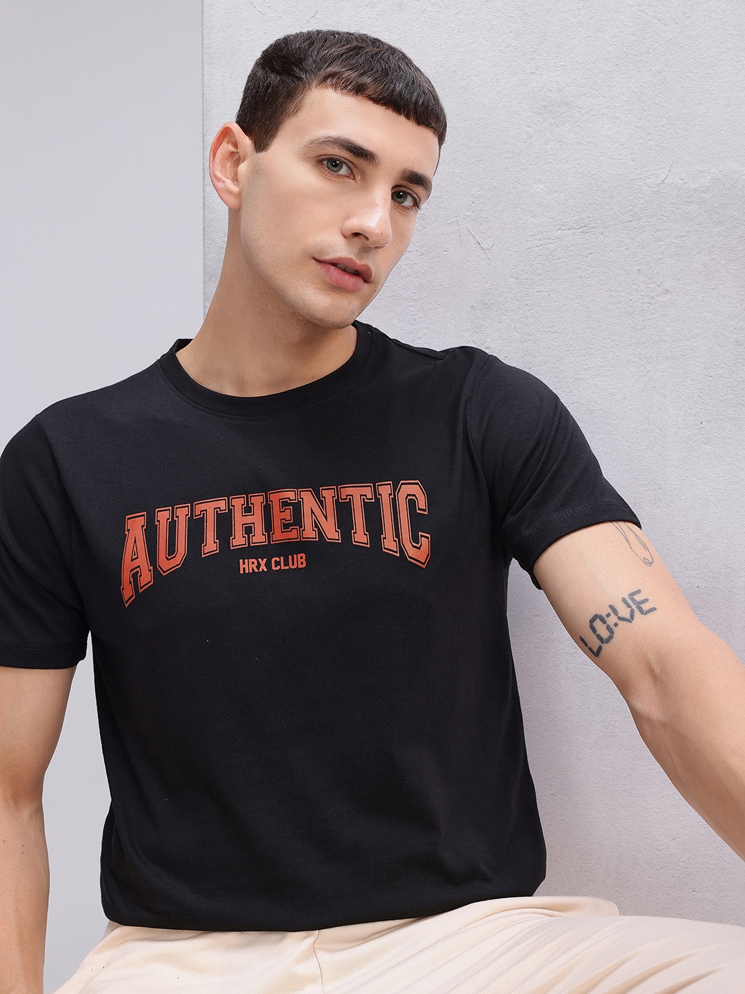 

HRX by Hrithik Roshan Typography Print Lifestyle T-shirt, Black