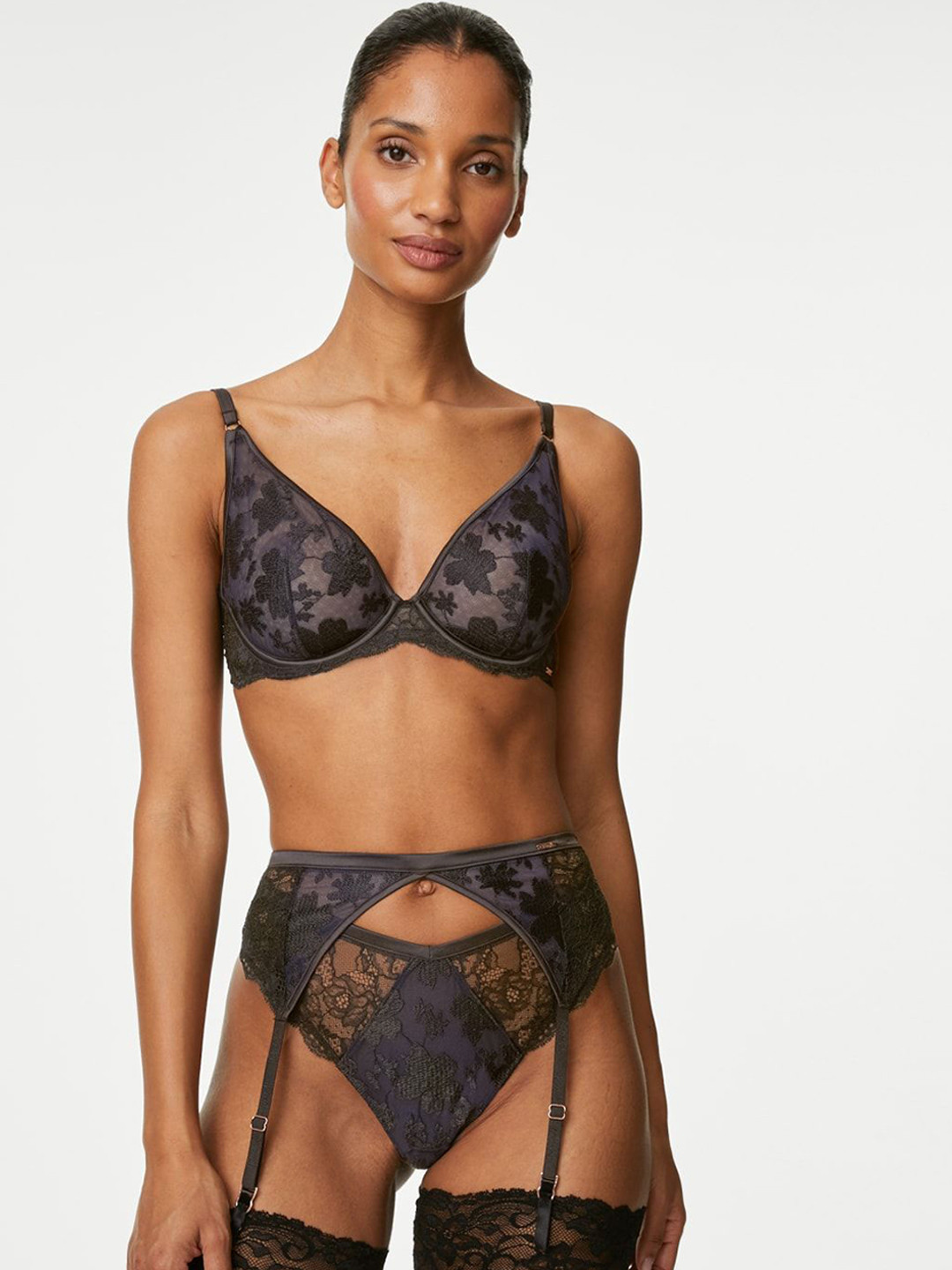 

Marks & Spencer All Day Comfort Bra Straps and Extenders Lingerie accessories, Navy blue