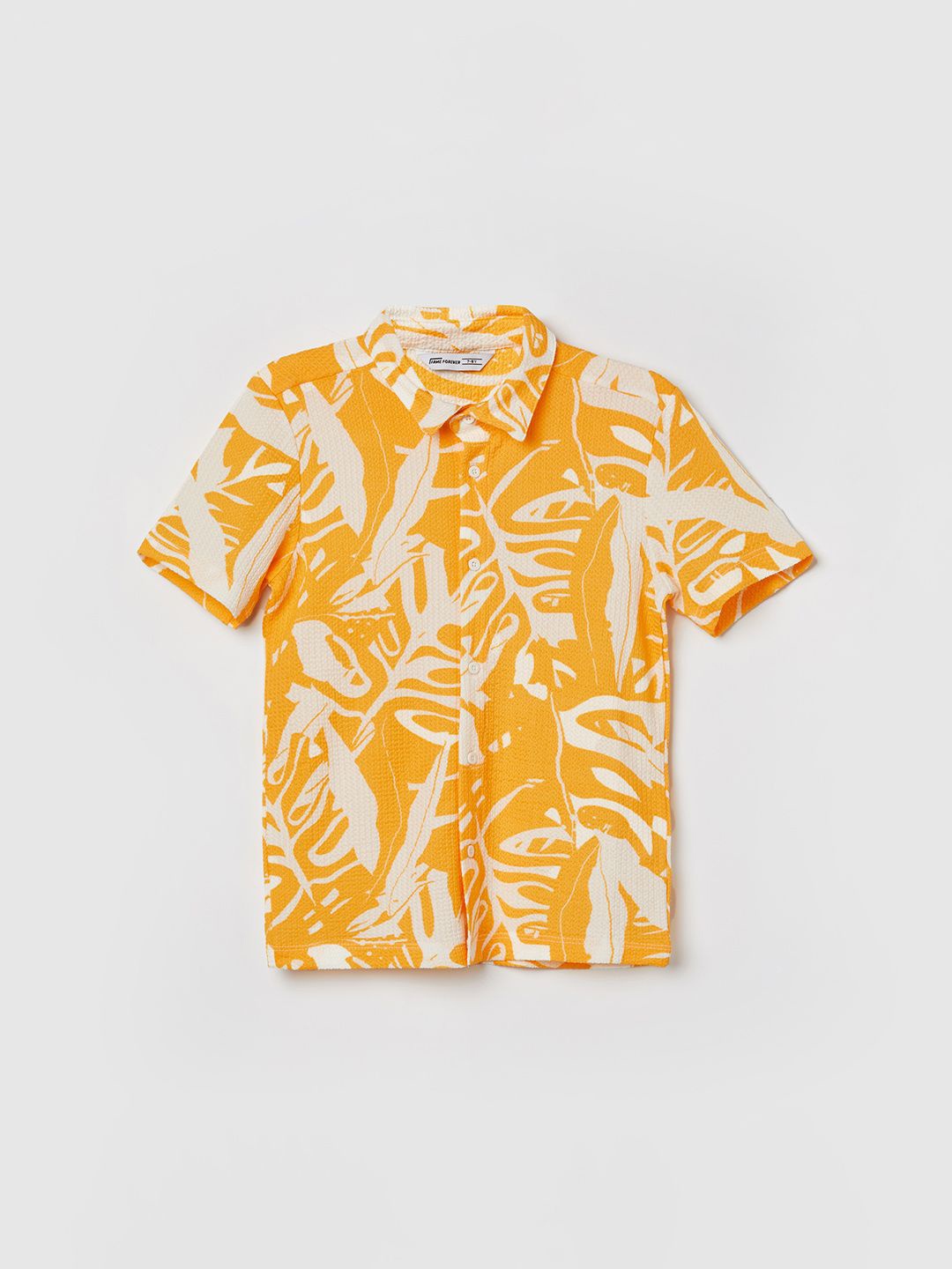 

Fame Forever by Lifestyle Boys Spread Collar Floral Printed Casual Shirt, Yellow