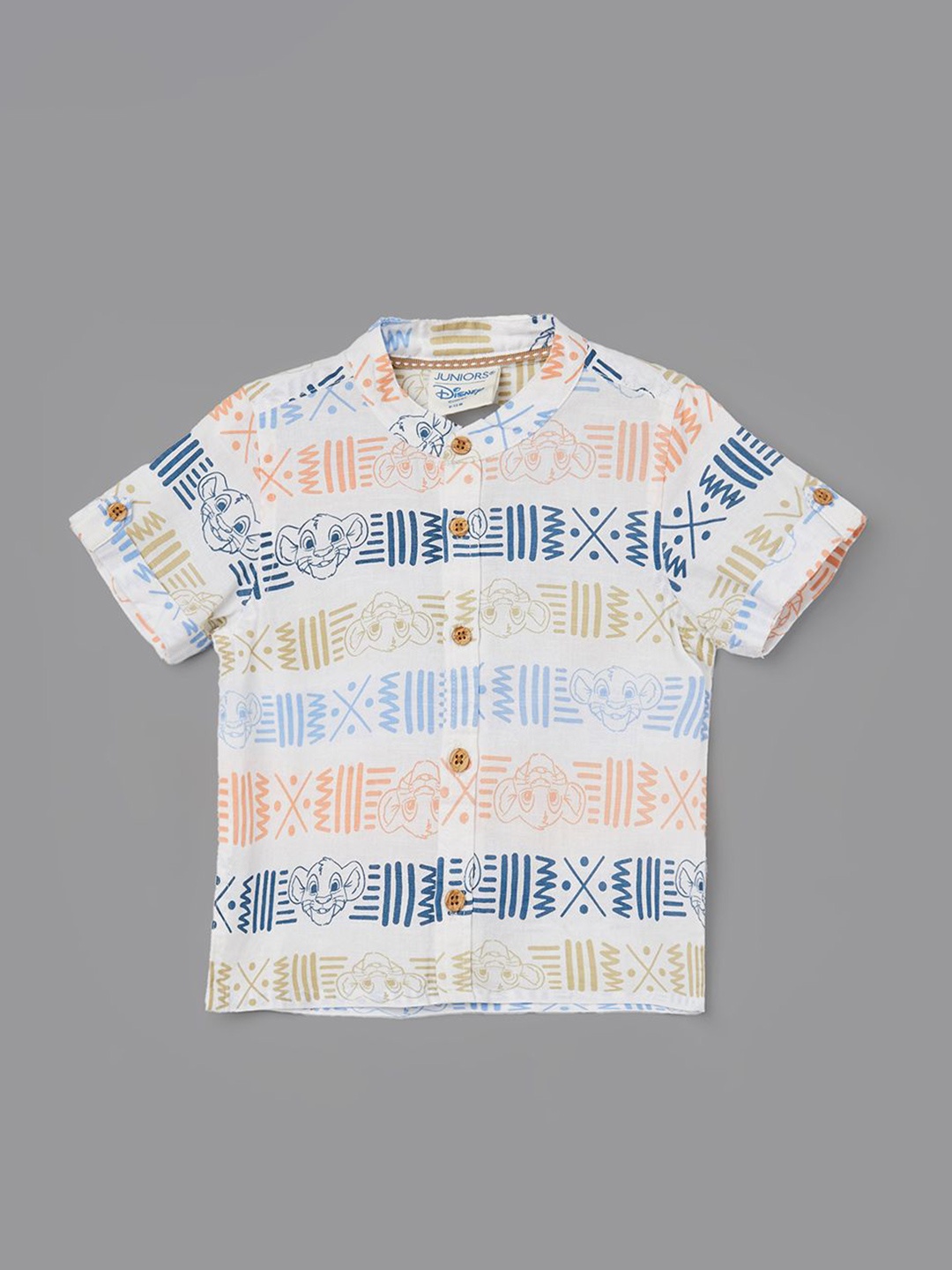 

Juniors by Lifestyle Boys Lion King Printed Cotton Shirt, White