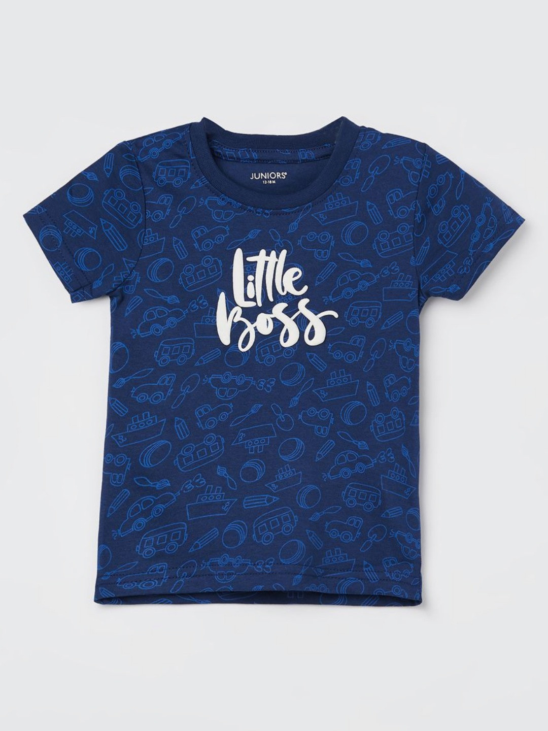 

Juniors by Lifestyle Boys Conversational Printed Round Neck Cotton T-shirt, Blue