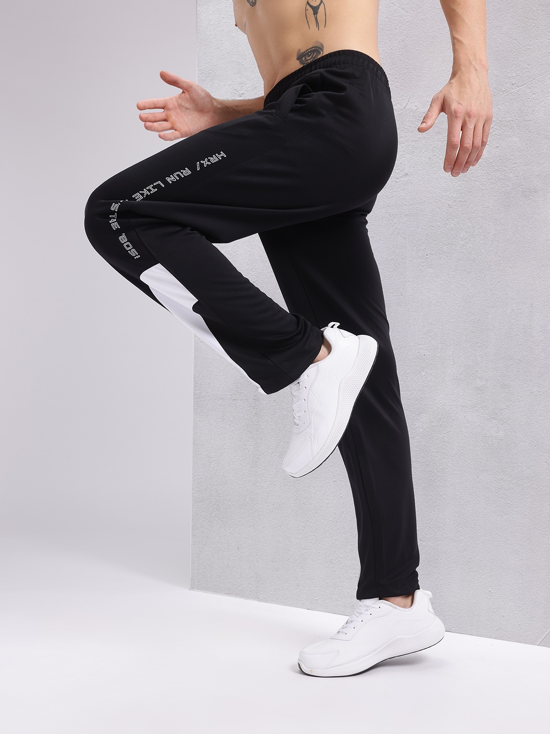 

HRX by Hrithik Roshan Men Rapid-Dry Running Track Pants, Black