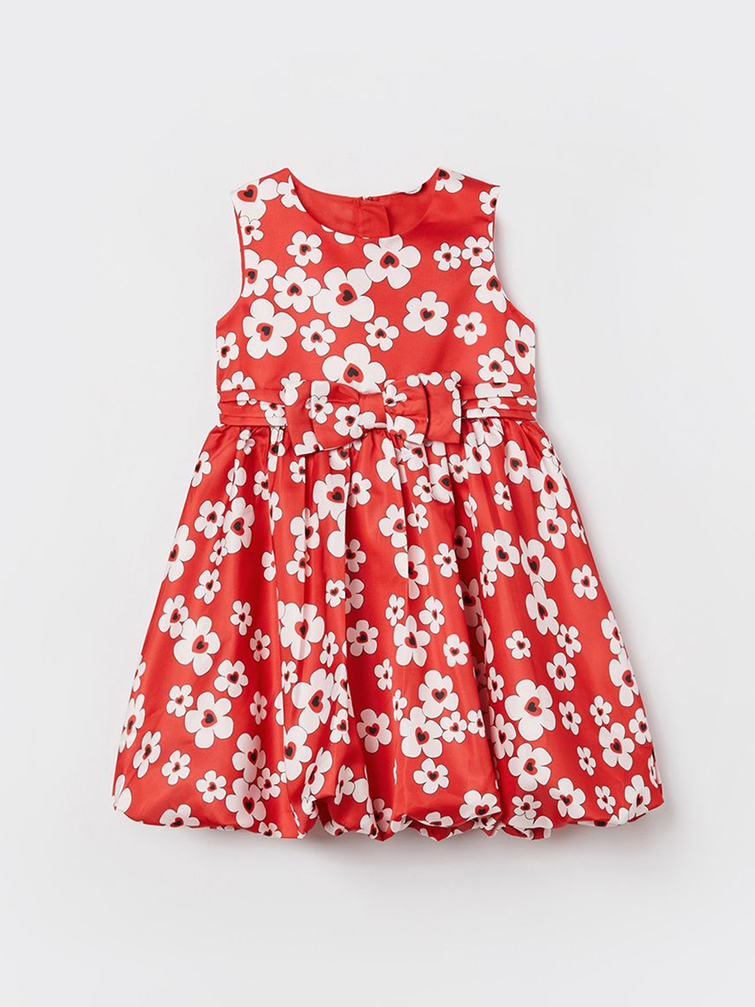 

Fame Forever by Lifestyle Girls Floral Printed Fit & Flare Dress, Red