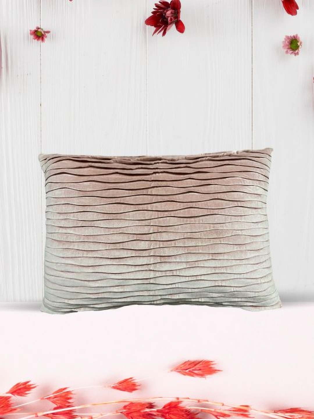 

SAJAVAT Peach-Coloured 1 Pure Cotton Rectangle Pillow Covers